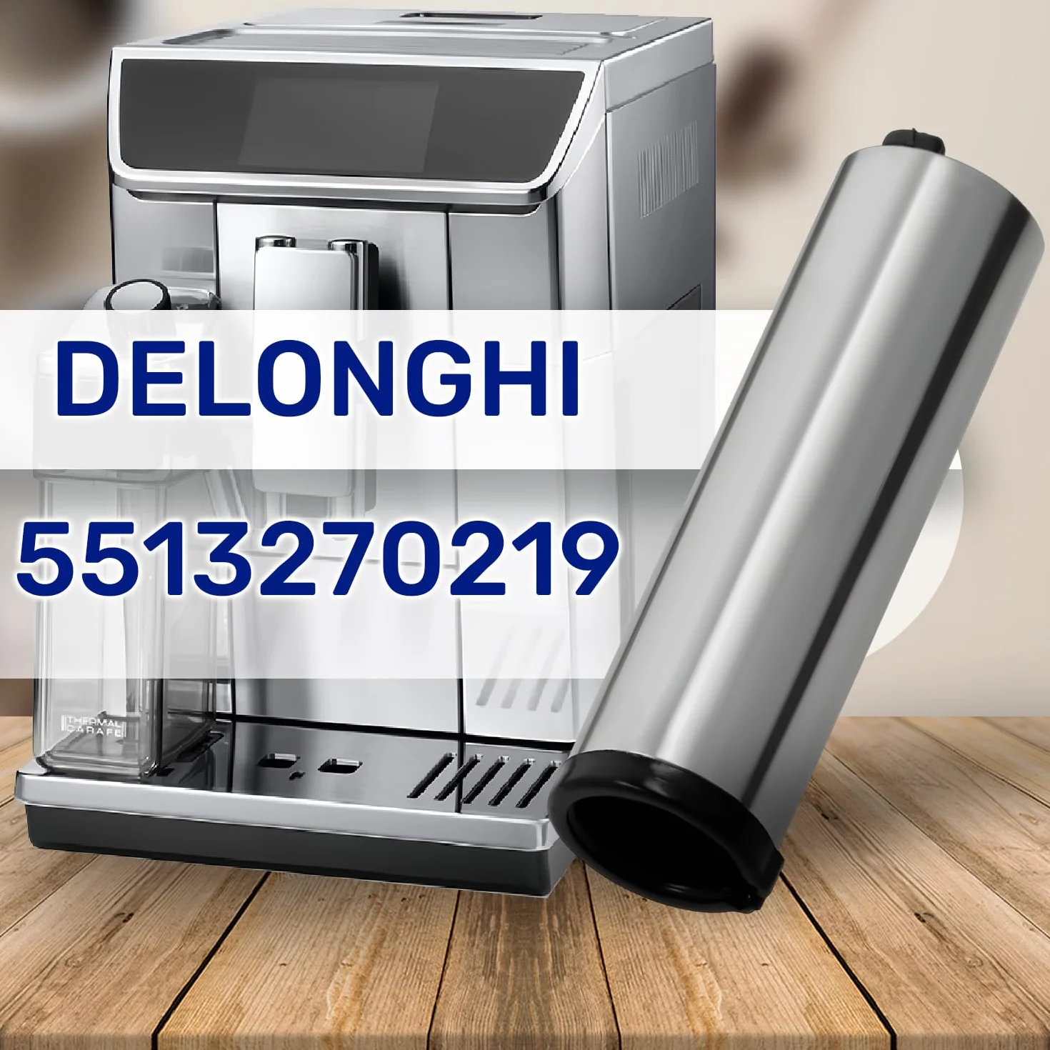 Tubo Externo para Espumador de Leche para Cafetera Superautomática con Código Original 5513270219 para DeLonghi - Garantía de 10 Años - MONTERAL