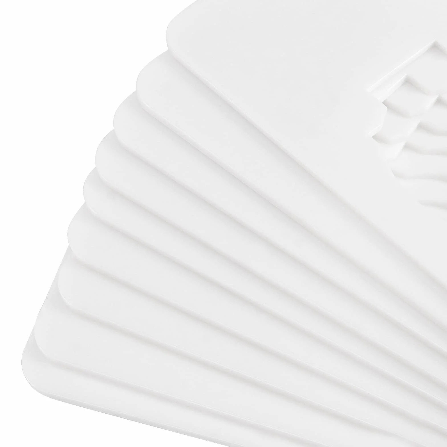 SINJEUN Paquete de 60 divisores rectangulares de plástico Blanco de 2 x 5 Pulgadas, separadores de tamaño de Estante de Ropa con 3 rotuladores, para Armario del hogar, Tiendas de Ropa