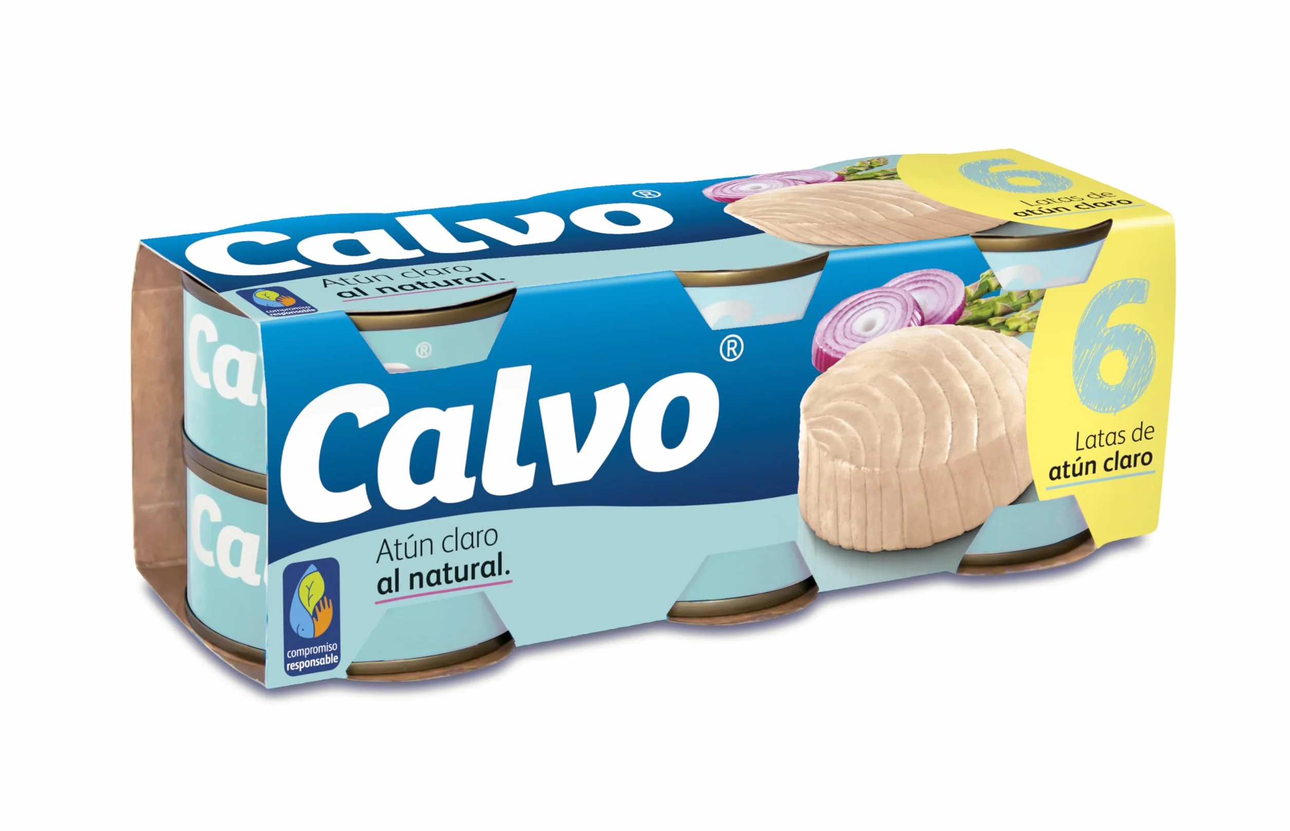 Calvo Atún claro al Natural Pack 6 x 56g