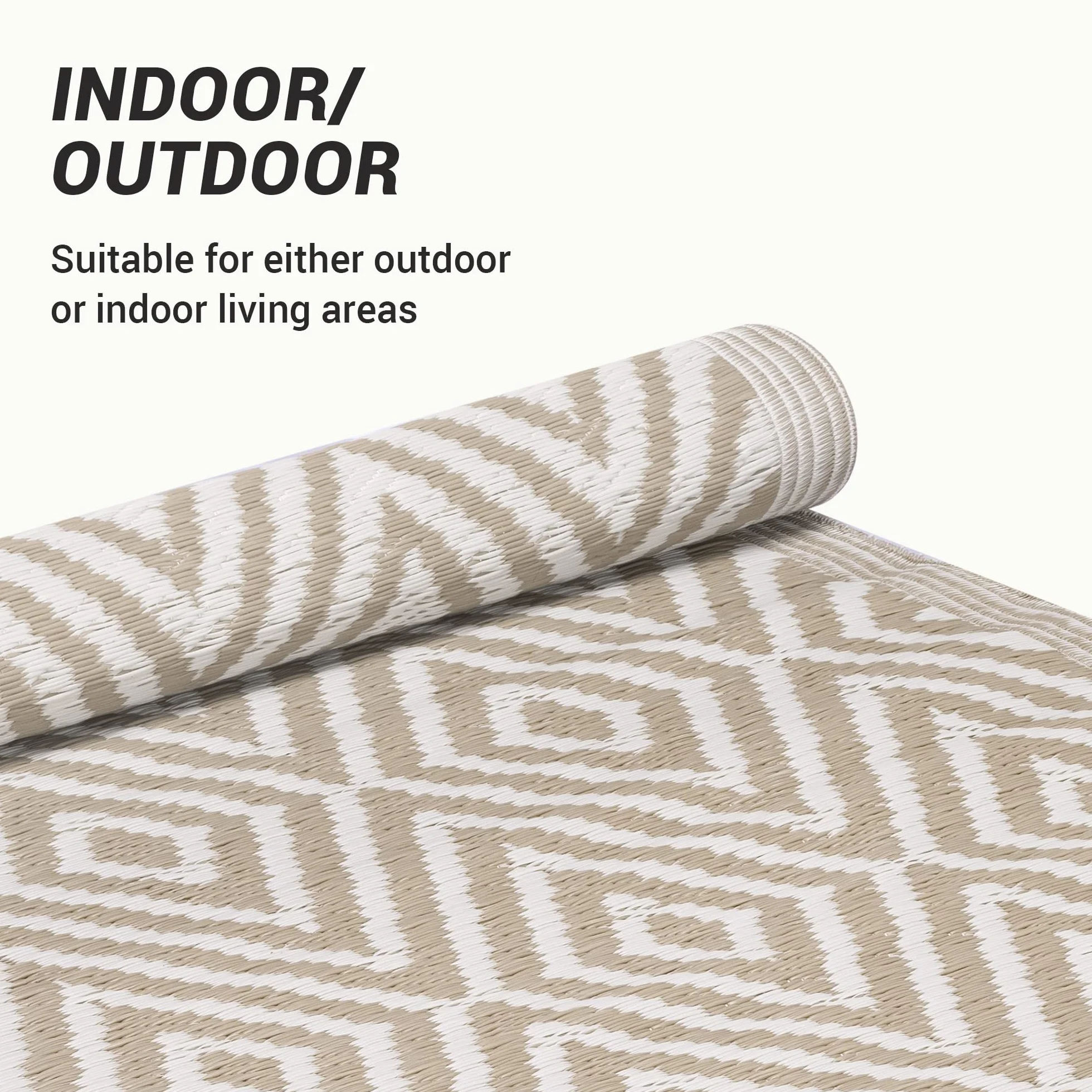 JEMIDI Moqueta Exterior 120 x 180 cm Alfombra Plástico Lavable