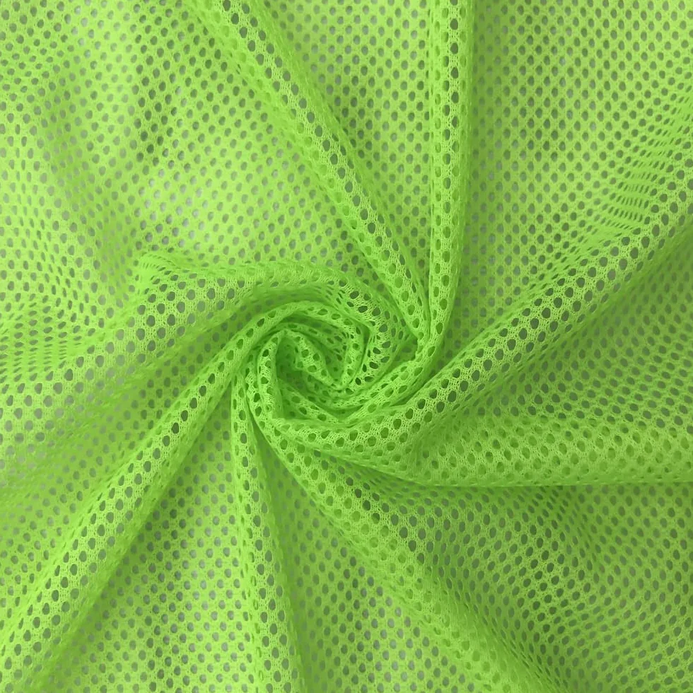 Tejido de malla elástica, Forro Tela de malla Poliéster tejido transpirable Multicolor 100cmx160cm(Fluorescent Olive)