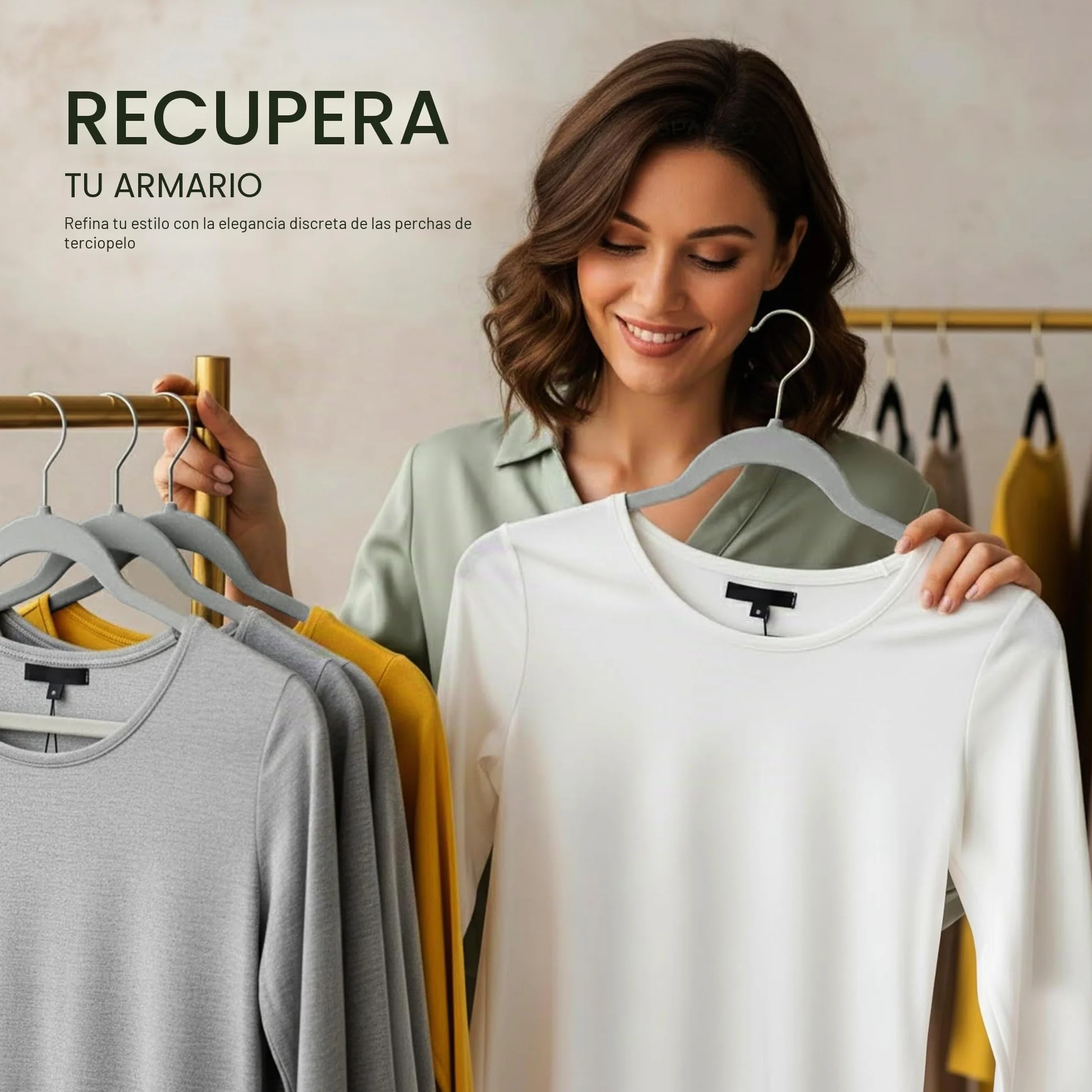 Utopia Home Premium Perchas de Terciopelo Antideslizantes, Duraderas Perchas Negras con Gancho Giratorio de 360 Grados Percha de Gran Resistencia (Gris, Paquete de 20).
