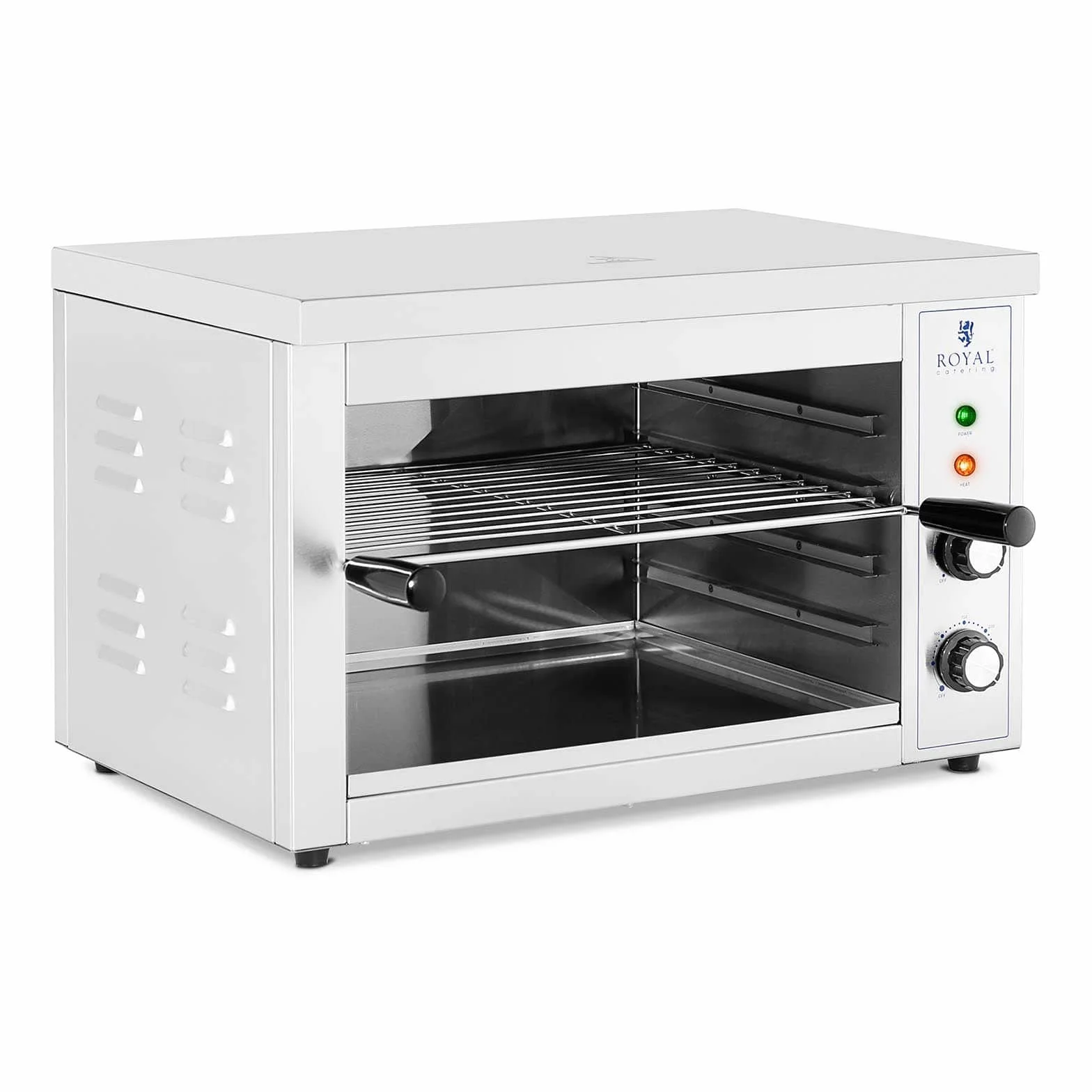 Royal Catering Horno Salamandra Tostador RCPES-380 3000 W 50-300 °C Acero inoxidable