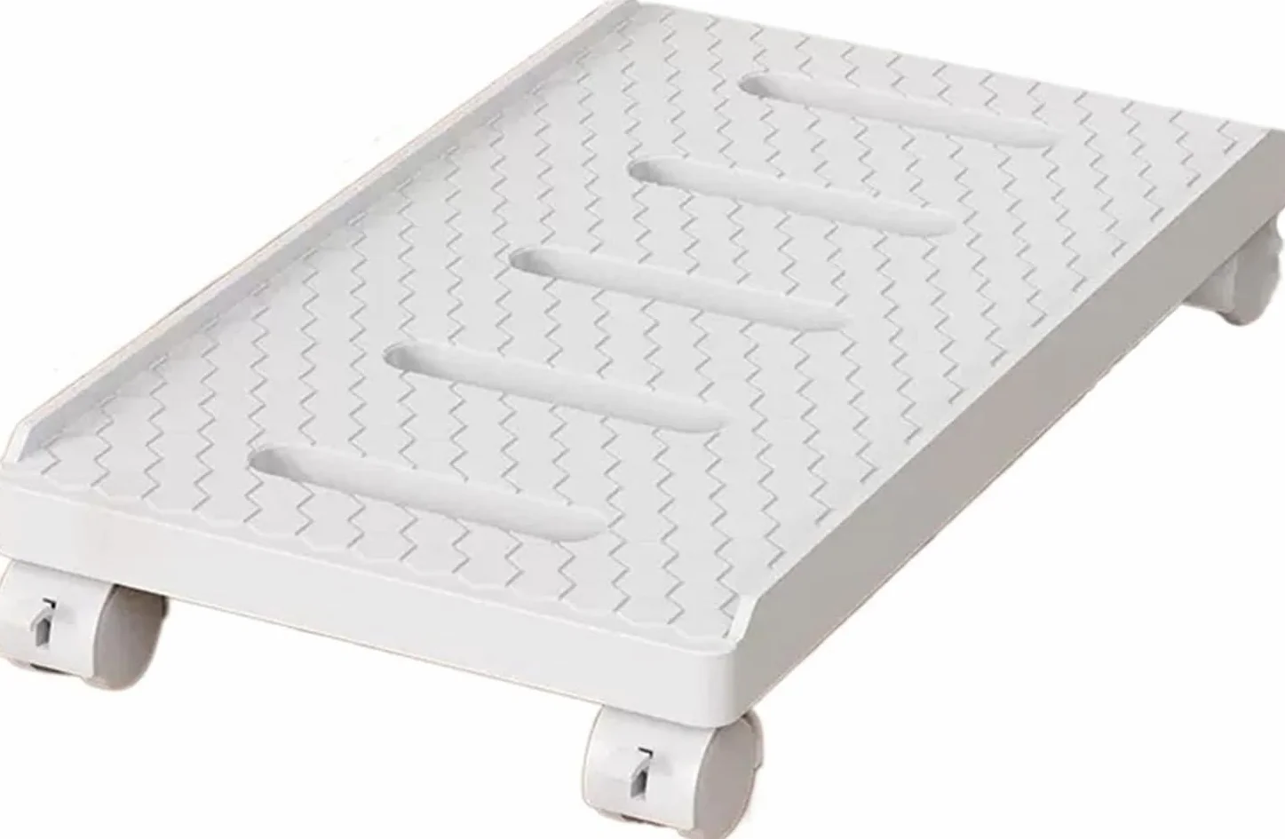 Soporte rodante, | Soporte for CPU móvil, torre de PC con 4 ruedas giratorias, con rueda bloqueada debajo del escritorio(White)