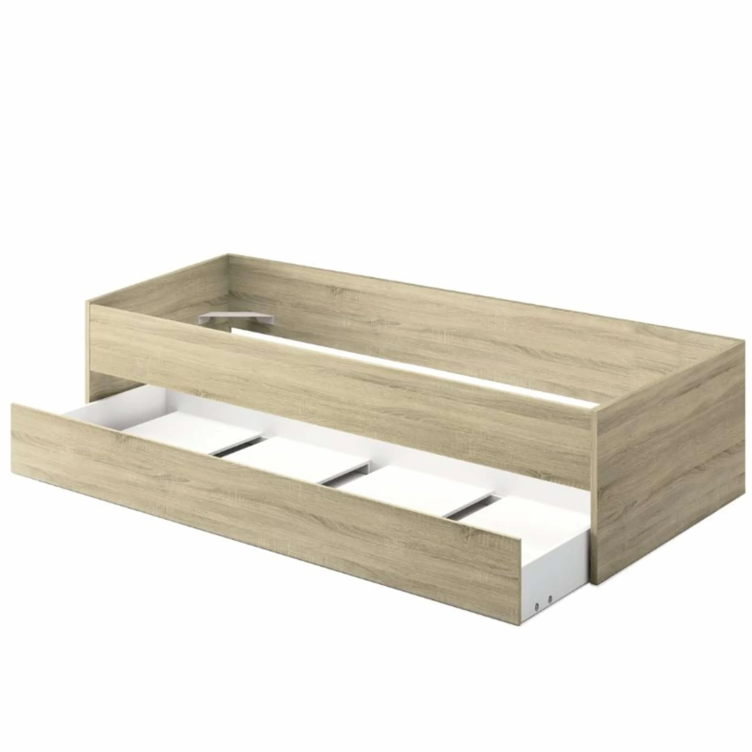 Pack Muebles Dormitorio Juvenil Tibet Estilo Natural en Color Roble Cambrian (Cama + Armario + Cómoda)