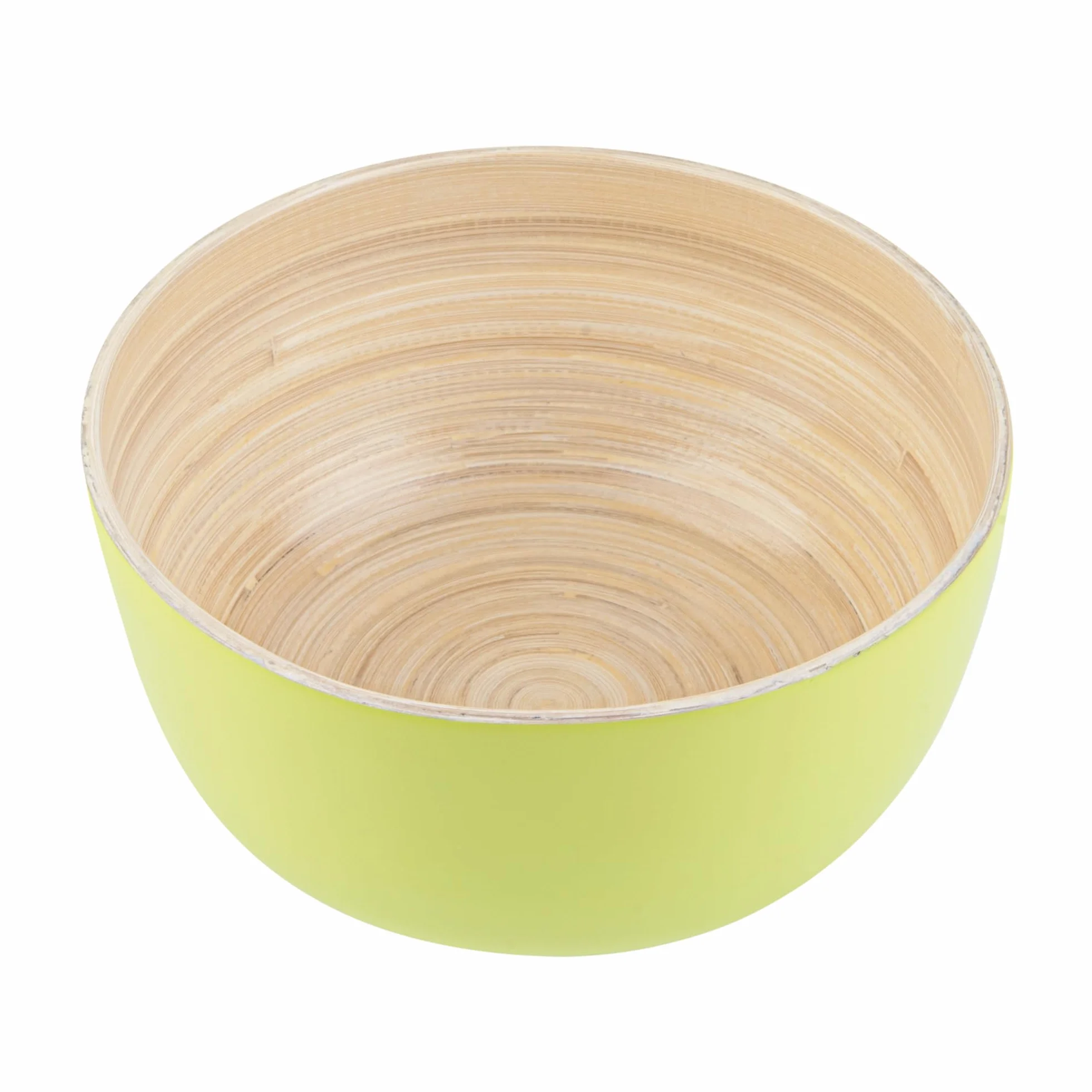 Restaurantware - Bambuddha - Ensaladera pequeña de 15 onzas, 1 cuenco redondo de alta resistencia, sostenible, reutilizable, de bambú verde, para servir ensaladas, frutas y aperitivos