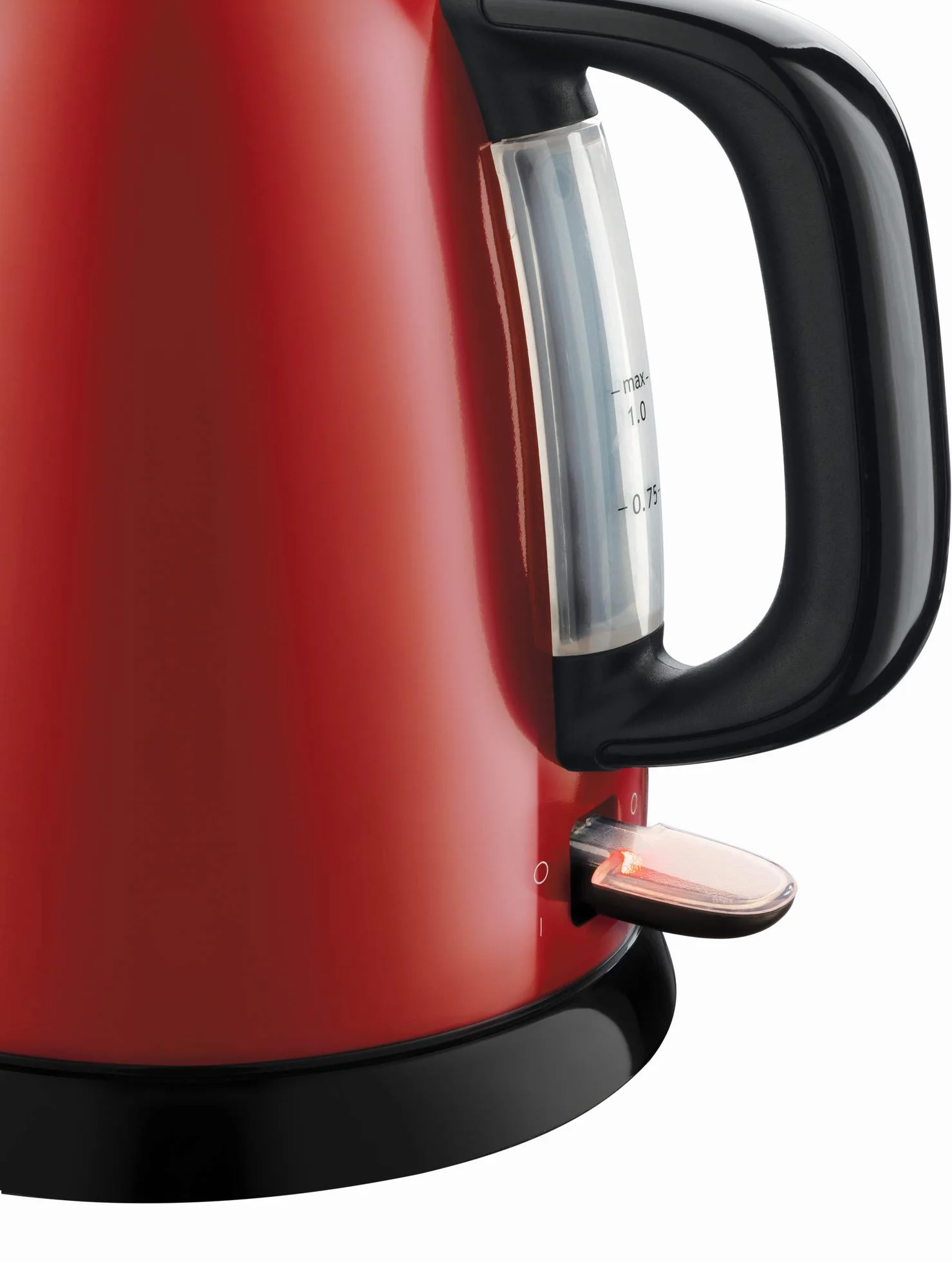 Russell Hobbs Hervidor de Agua Eléctrico Colours Plus 1 litro 2400 W Filtro Extraíble Base 360° Rojo