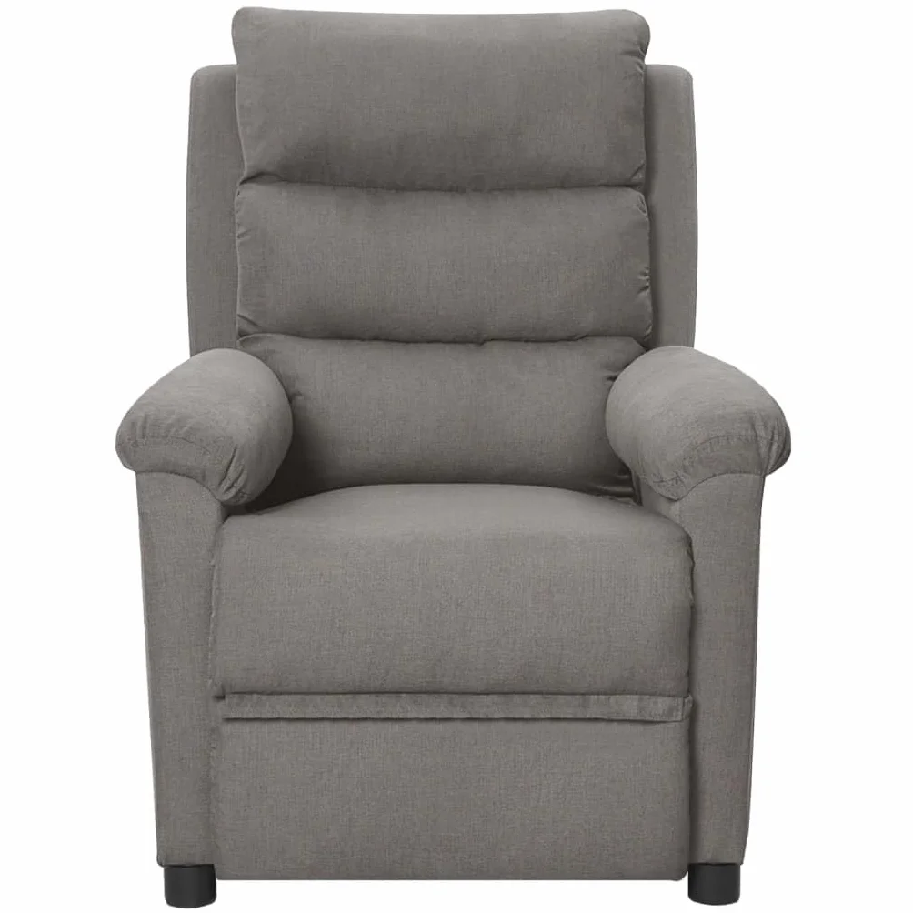 vidaXL Sillón Reclinable Eléctrico Silla Sofá Asiento Butaca Relax Sala de Estar Salón Oficina Ajustable Reposapiés Mueble de Tela Gris Claro
