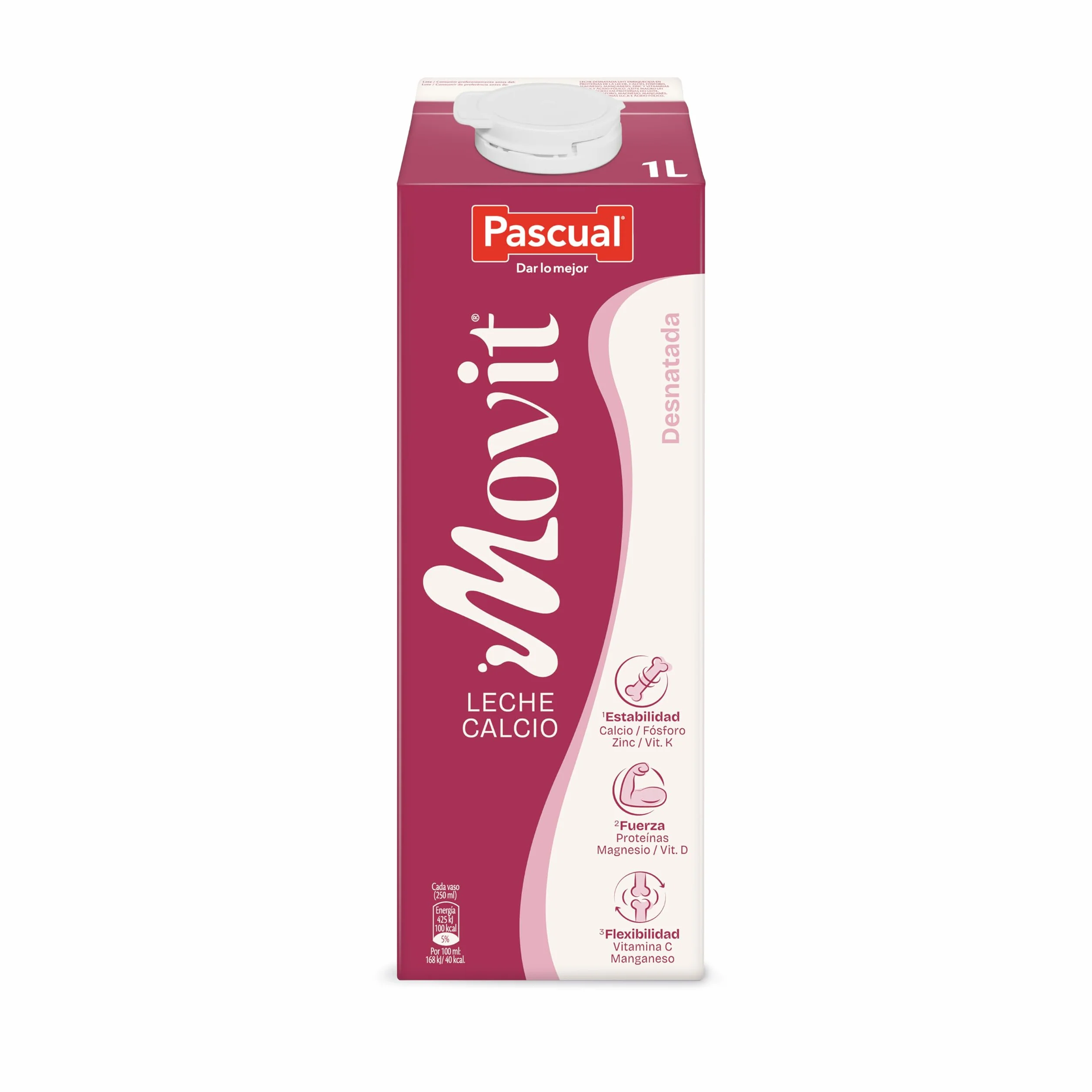 Leche Pascual Leche Desnatada Movit con Calcio Pack 6 x 1L