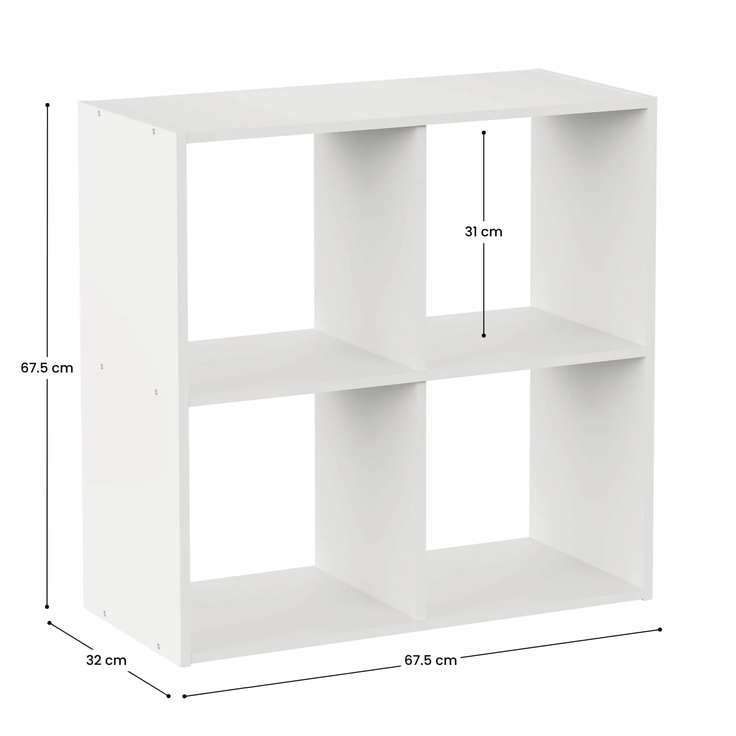SEVEN HOUSE SpaceQub Estantería 4 Cubos 67.5x32x67.5cm