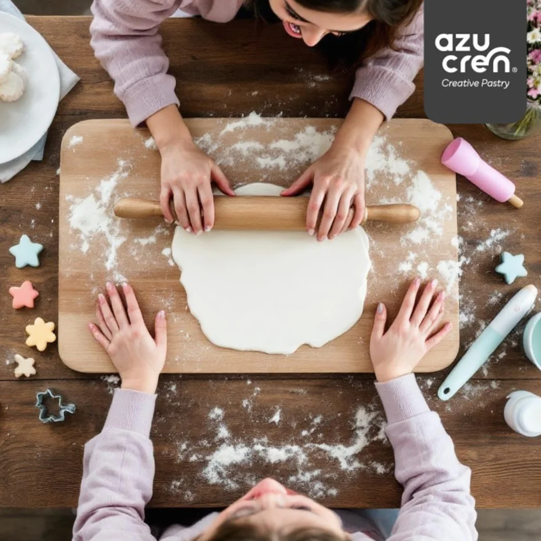 Azucren Fondant 1 Kg Pasta de Azucar Blanco para Cubrir Tartas