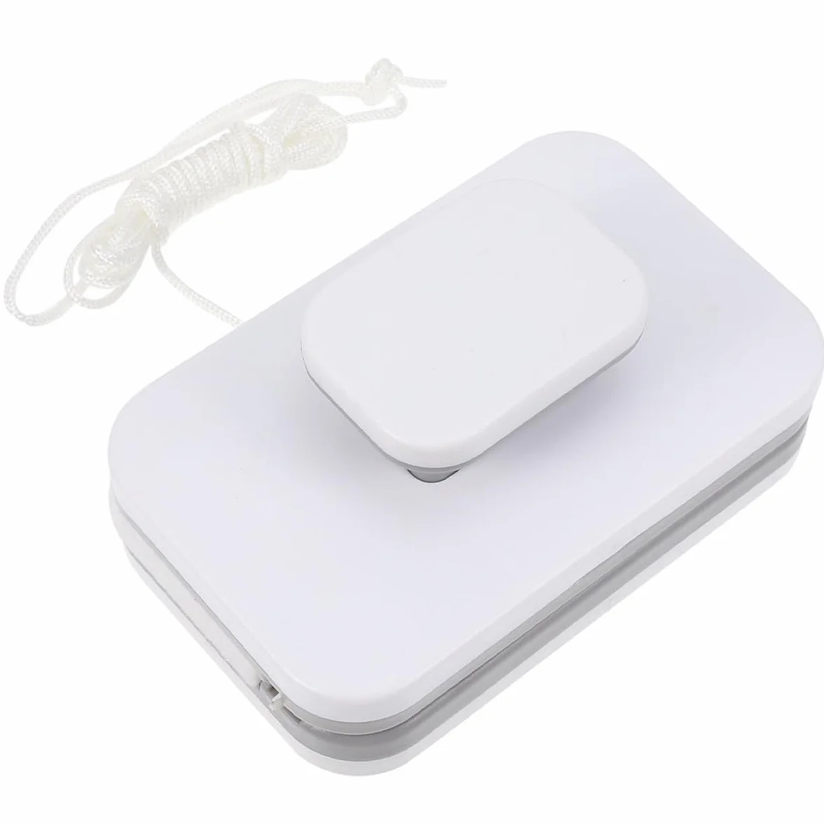 Limpiacristales Magnético Diseño Desmontable de Doble Cara Fácil de Usar, Material Abs y Silicona Blanco para Ventanas en Altura
