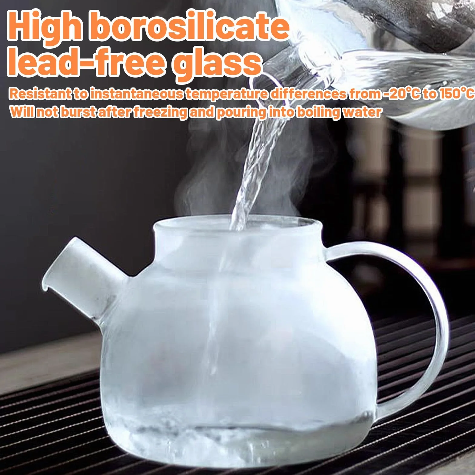 Tetera de 1000 ml, Tetera Cristal con Colador para Flores de Té Rosas de Té y Té a Granel así Como Bolsitas de Té