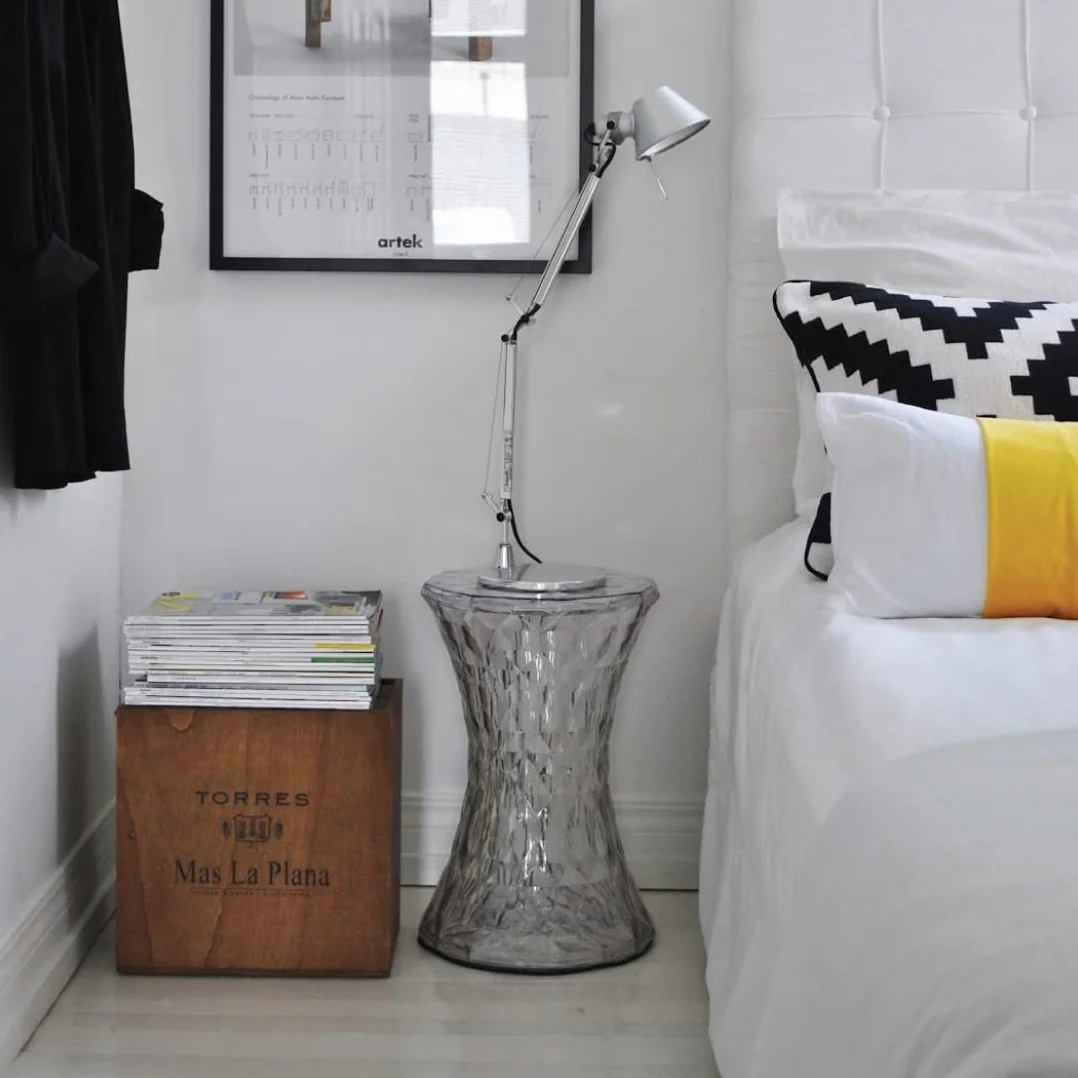 Kartell Stone, Taburete, Amarillo, Indoor/Outdoor, Ø 30 cm