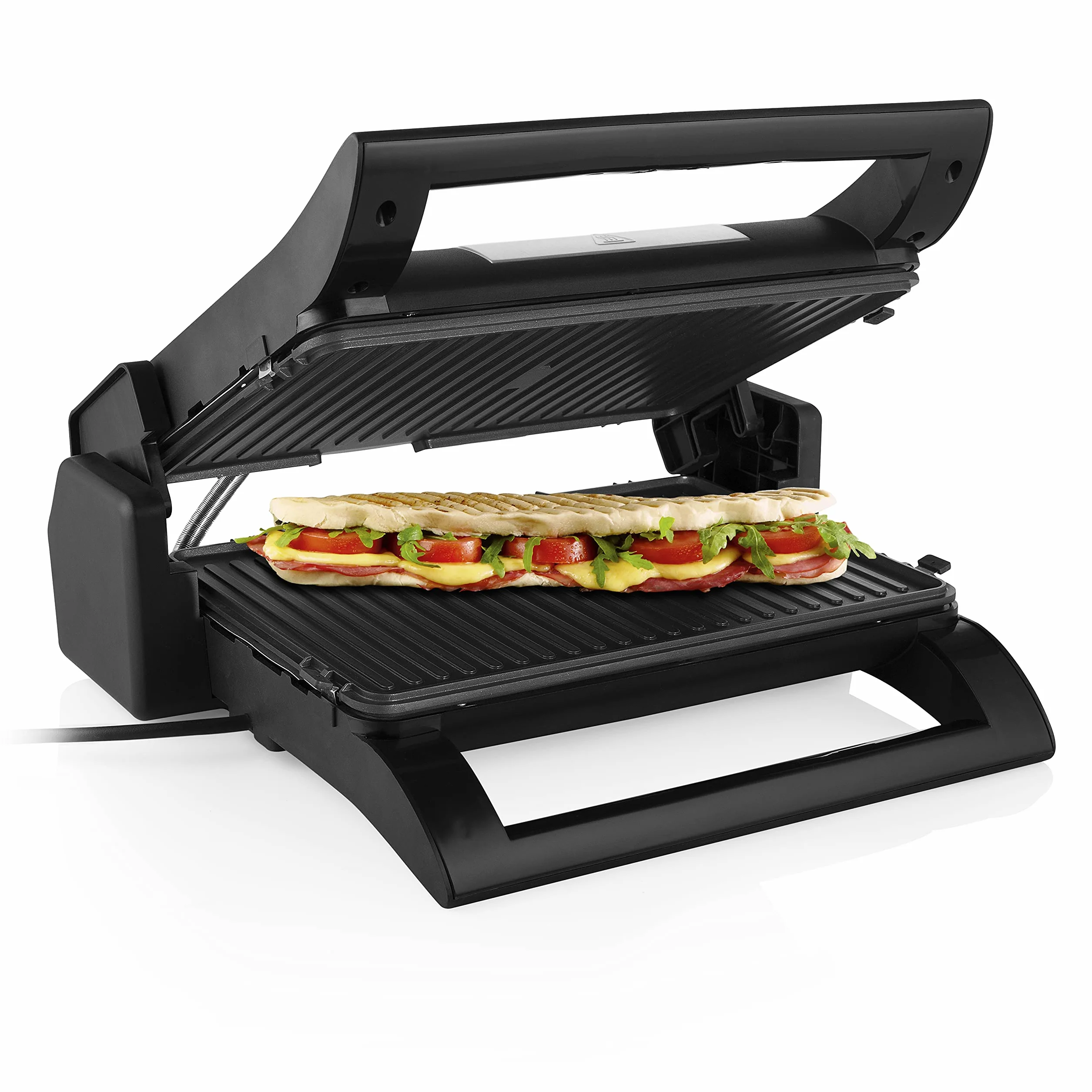 Princess 112530 Multi Grill multifunción 2 en 1, placas reversibles de parrilla y plancha, termostato regulable, bandeja recoge grasas, recubrimiento antiadherente, tapa flotante, 1500 W