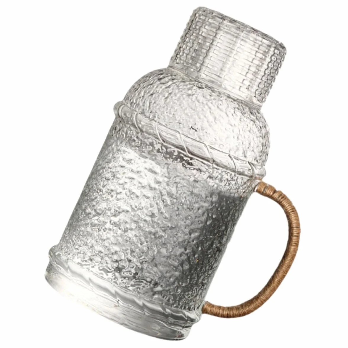 Uonlytech Jarra de Agua de Resistente al Calor y Fácil de Verter Capacidad 2l Tapa Adecuado para Fiestas Hogar