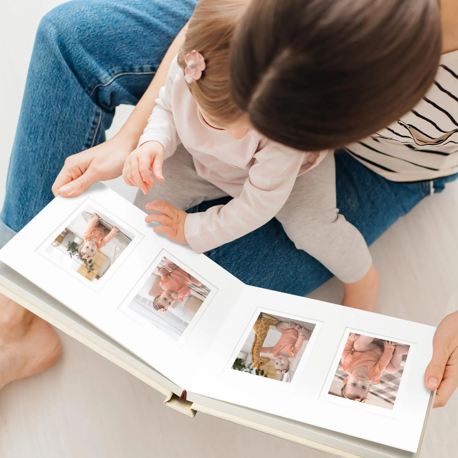 Vienrose Album de Fotos Mini 52 Bolsillos, Album Rigido Antiamarillento Portátil, Compatible con Fujifilm Instax Mini 12/11/9/8/90/25, Polaroid Snap PIC-300, Ideal para Viajes y Regalos, Beige