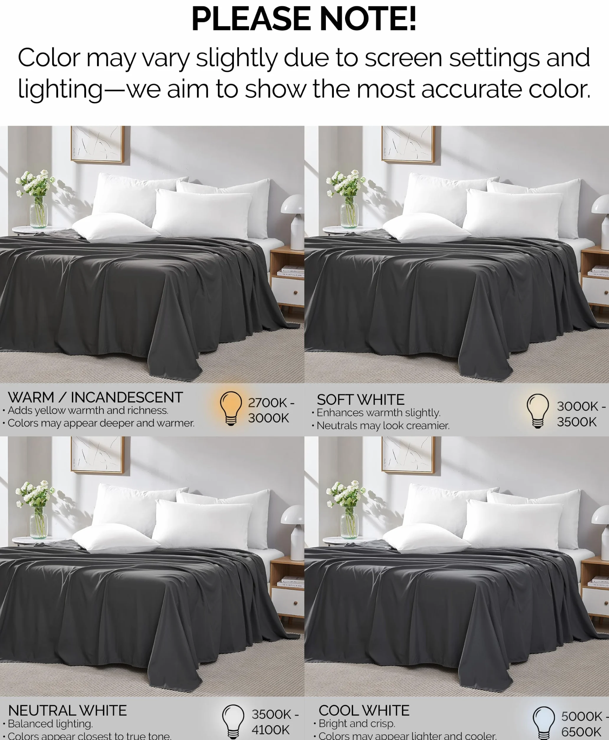 Southshore Fine Living, Inc. Paquete de 2 sábanas encimeras tamaño King, sábanas de primera calidad, 112 x 102 pulgadas, la sábana superior King se mantiene metida en colchones profundos, juego de