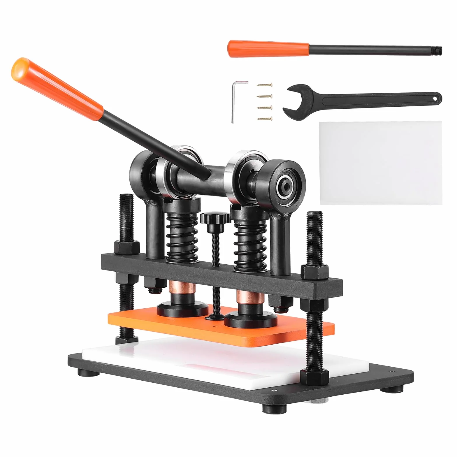 VEVOR Máquina Cortadora de Cuero 260x150 mm Capacidad de Carga de 1,5 T Prensa Troqueladora Manual Carrera Ajustable 12 mm Perforadora Manual para Cuero Papel Espuma Plástico Caucho Varios Materiales
