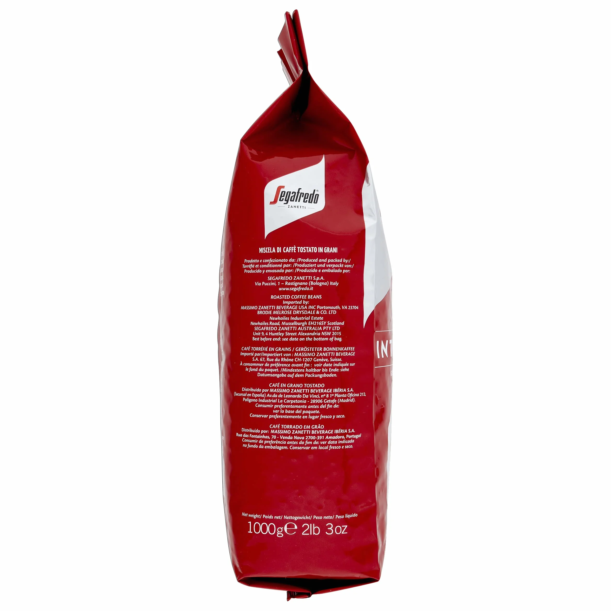 Segafredo Zanetti Café en Grano Intermezzo 1 Kg - Apto para Moka - Le Classiche, Tostado Oscuro