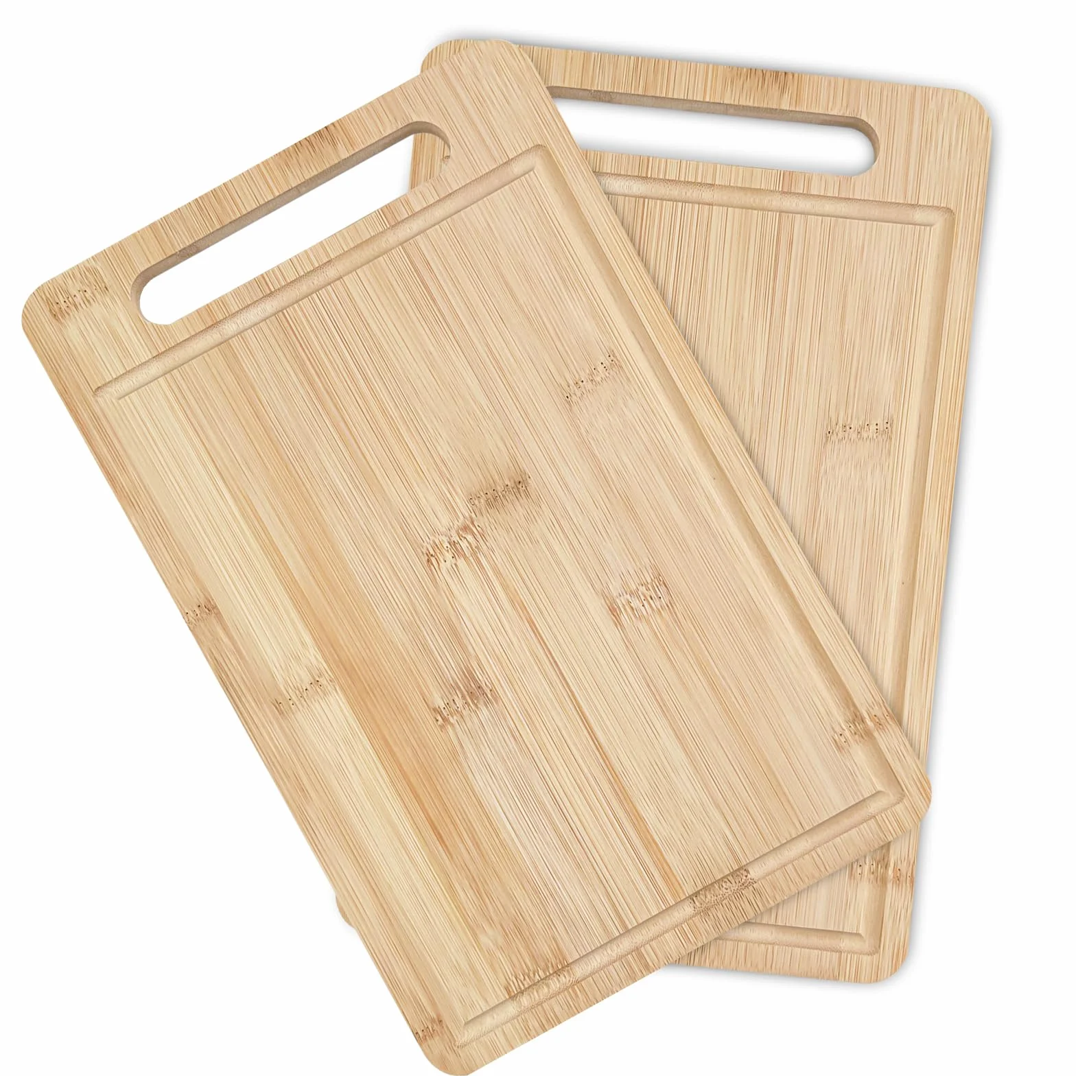 Tabla de Cortar de Bambú 30.5x19.5x1.2cm con Ranura para Cocina