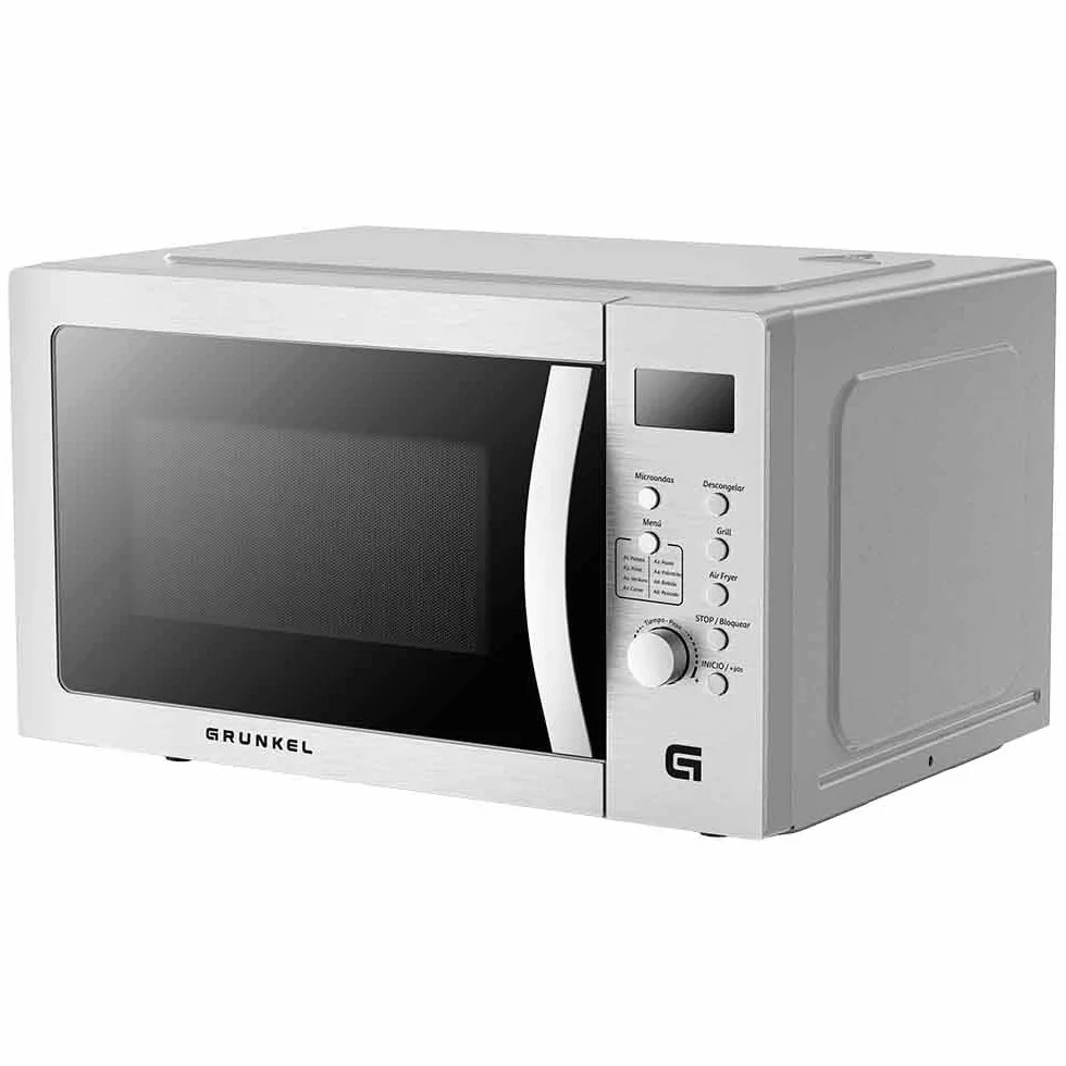 Microondas con grill y airfryer Grunkel MW-28AIRFRYER de 28 litros y 3 funciones, microondas 900W, grill 1200W, airfryer y horno 2200W con 5 niveles de potencia 8 programas y descongelado.