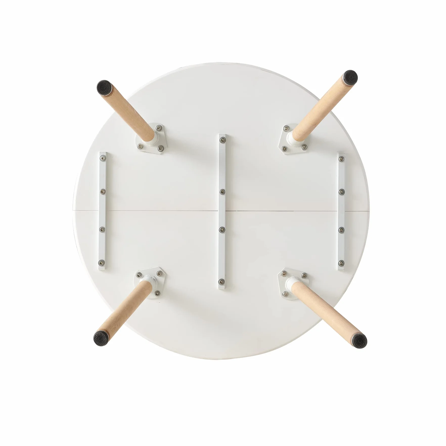 Conjunto Mesa y Sillas de Comedor Redonda para 4 Personas (Blanco)