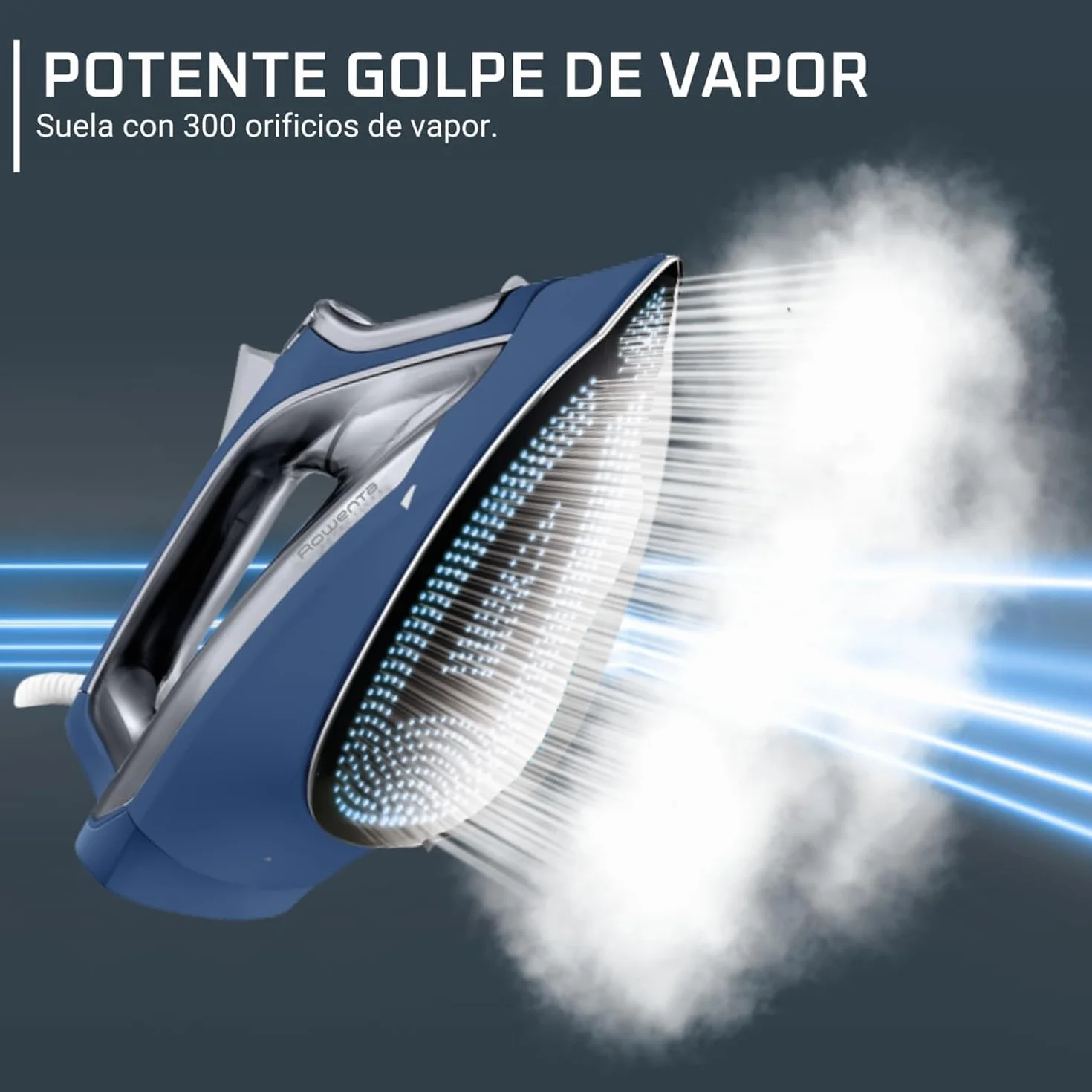 Rowenta Plancha de vapor 2400W Golpe vapor 120 g/min Suela acero inoxidable DX1636D1