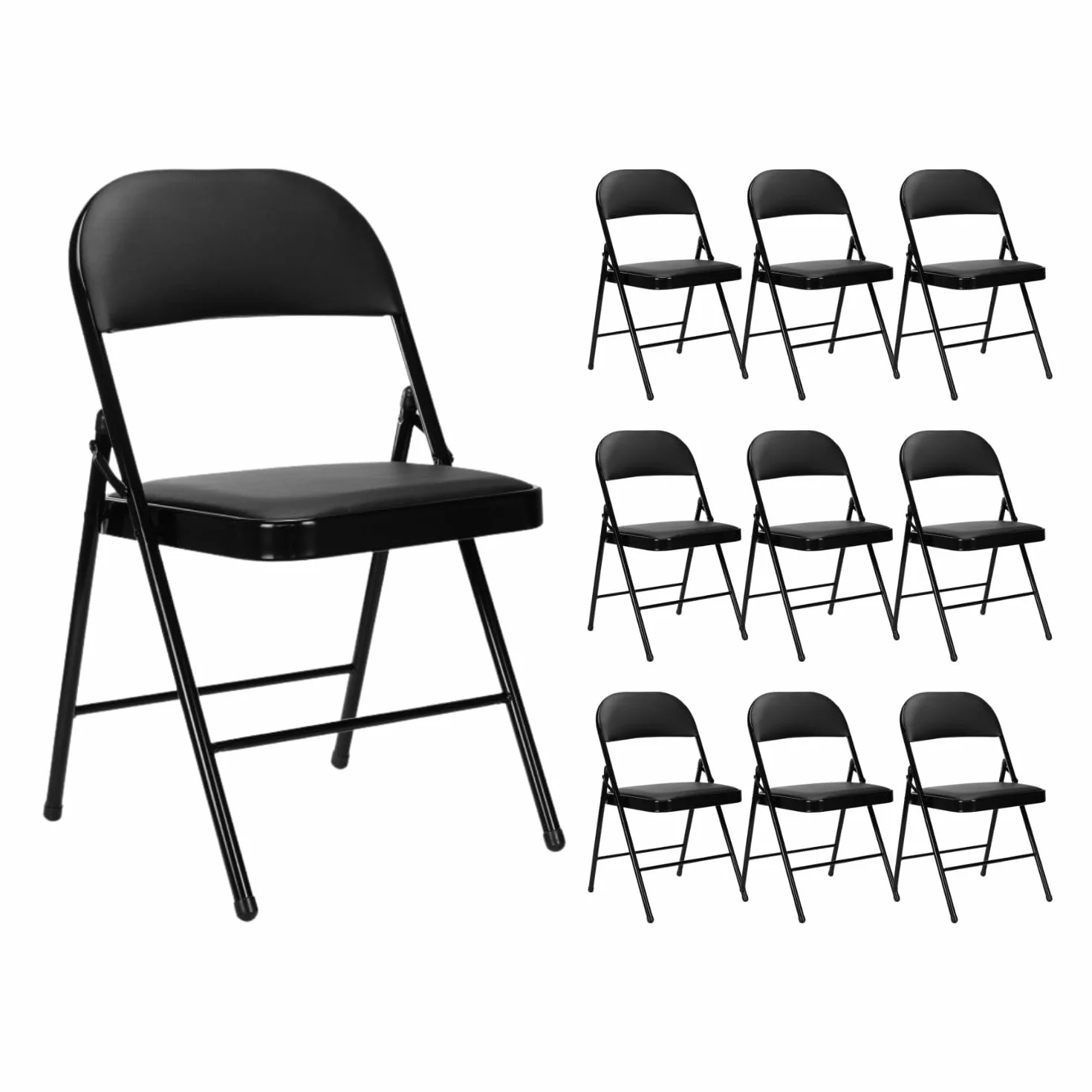 THINIA HOME Pack 10 Sillas Plegables Acolchadas