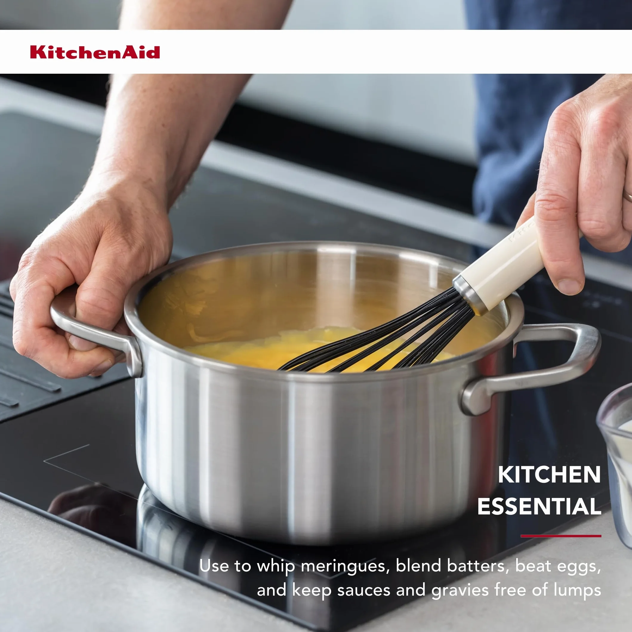 KitchenAid Classic Batidor de Silicona Crema Almendra