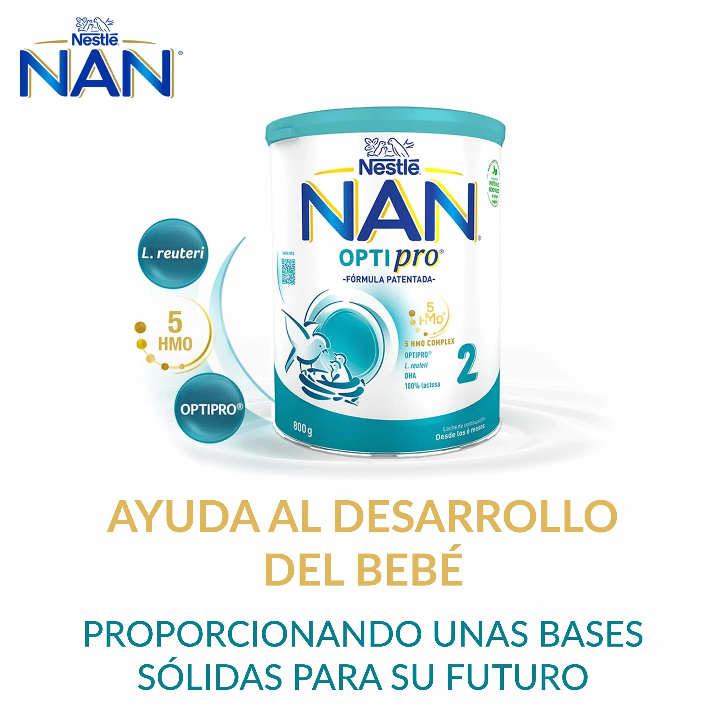 Nestlé NAN OPTIPRO 2 Leche de continuación en polvo 800g