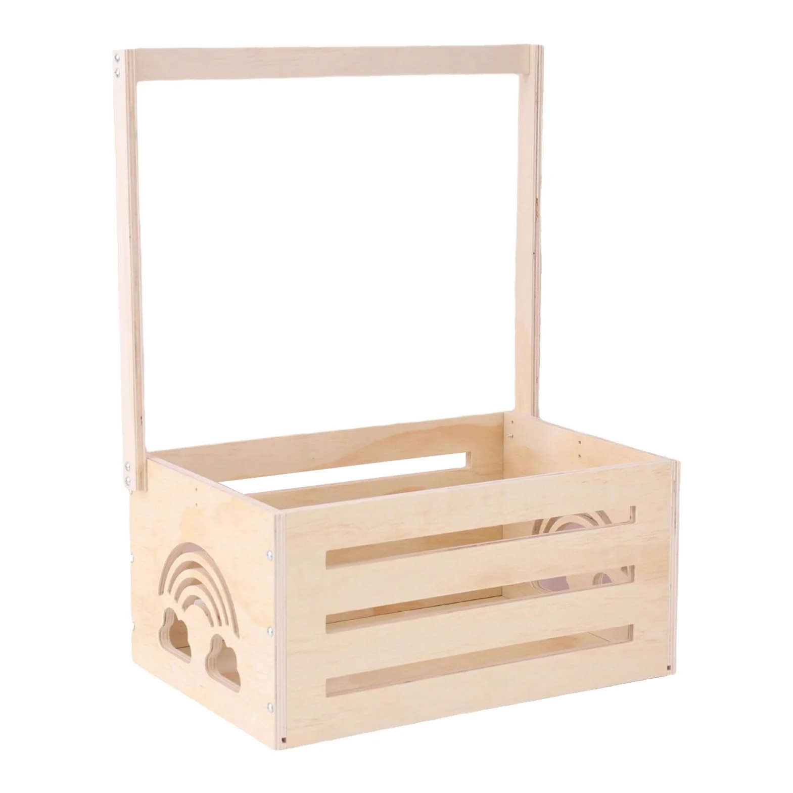 Armario para niños pequeños con asa de madera almacenamiento y cesto para ropa