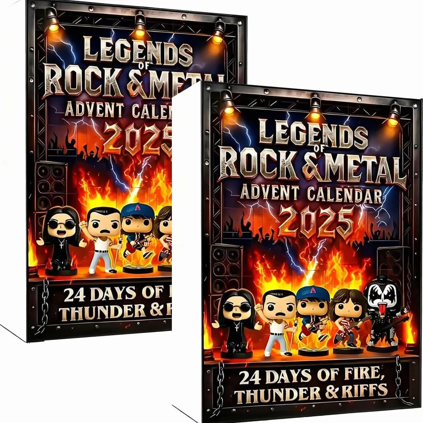 Calendario de Adviento Legends of Rock & Metal 2025 con Coleccionables 2D de Personajes Musicales Icónicos