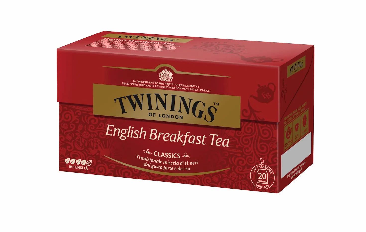 Twinings Té English Breakfast, 20 sobres