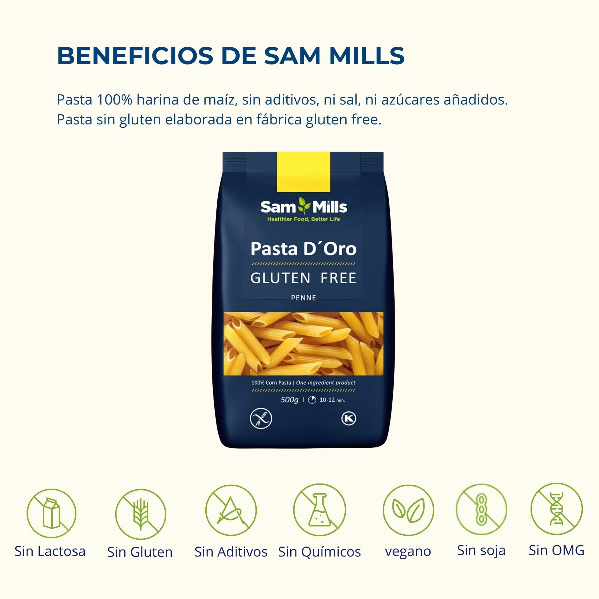 Harina de Maíz Sin Gluten 500 g Sam Mills