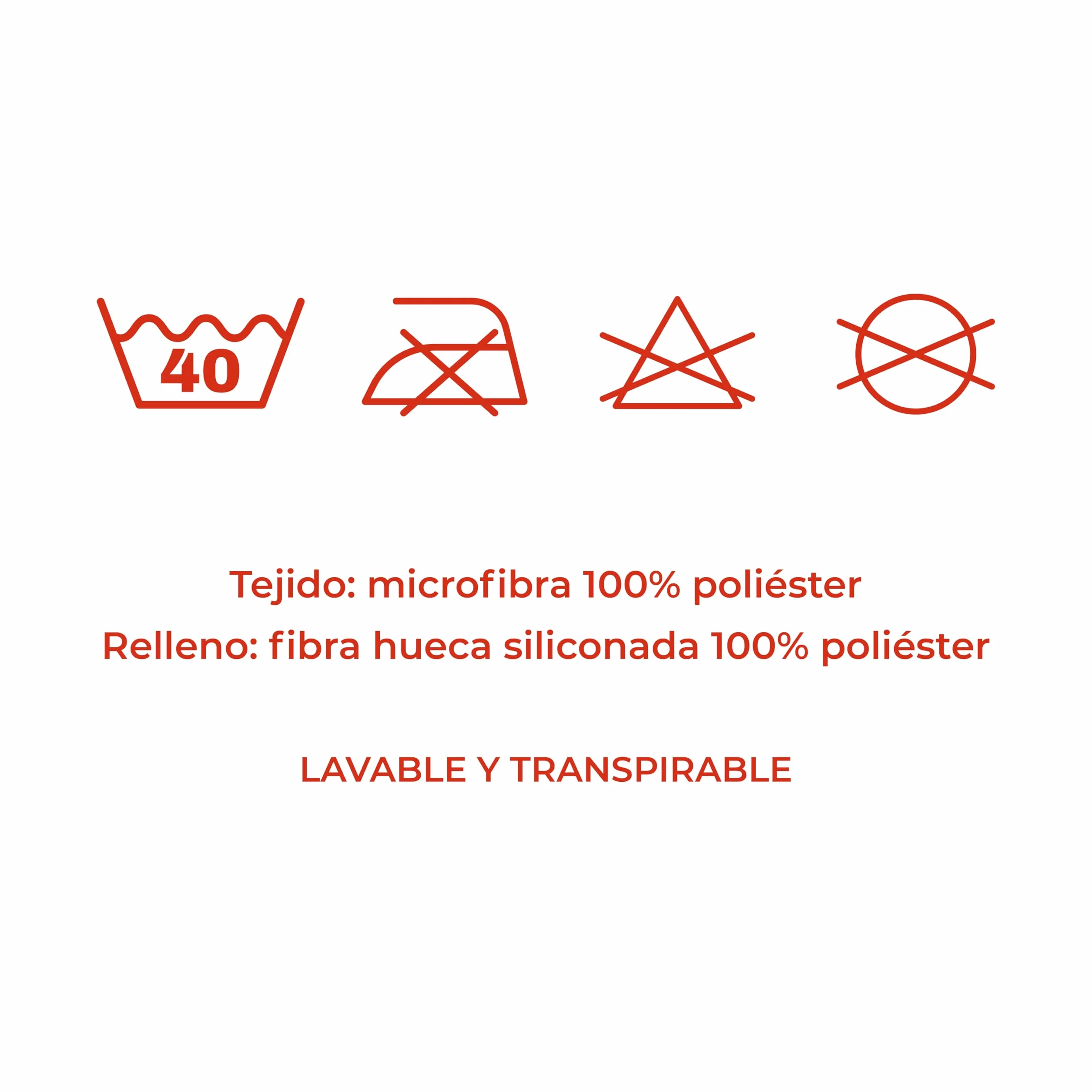 Relleno de Cojín Microfibra Tacto Pluma 50x80cm Fibra Siliconada Suave Transpirable Hipoalergénico 2 uds