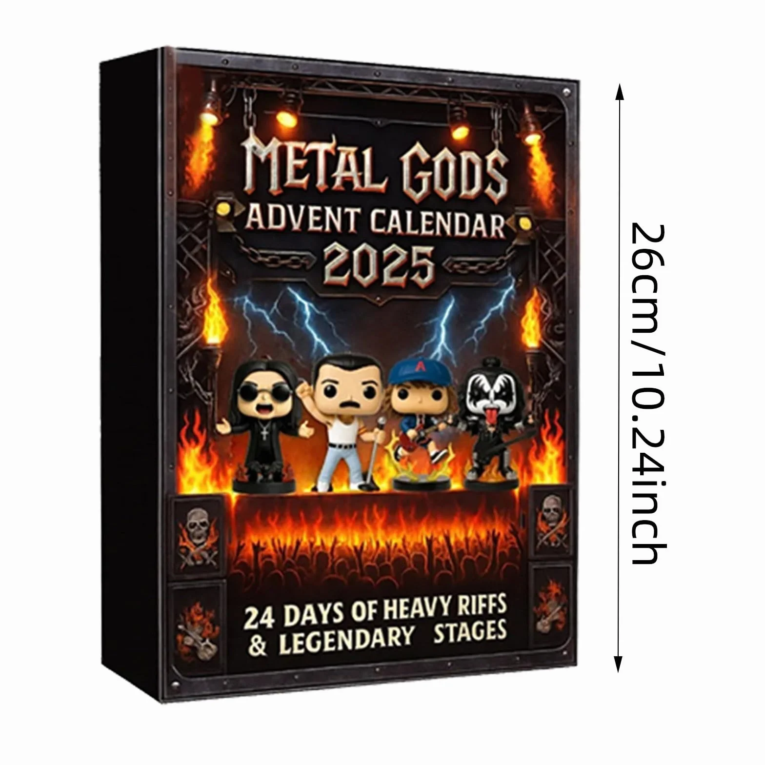 Calendario de Adviento Legends of Rock & Metal 2025 con Coleccionables 2D de Personajes Musicales Icónicos