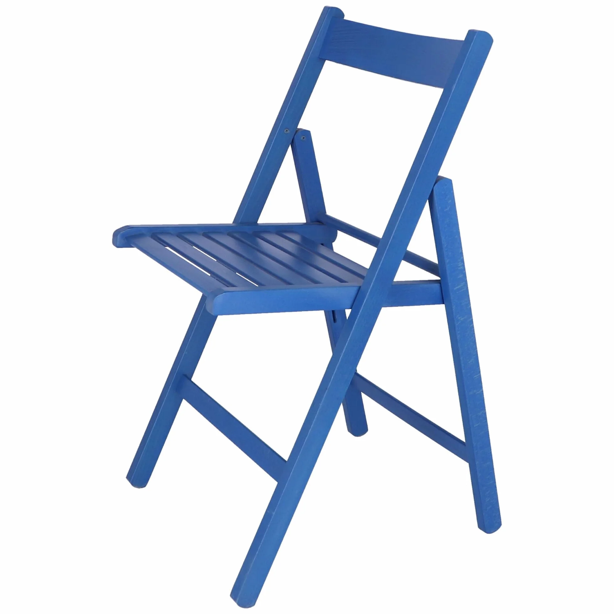Aranaz | Silla Plegable | Diseño Moderno | Sillas Plegables y Ligeras para Exterior, Jardín o Terraza | Sillón con Reposabrazos y Respaldo | Asiento de Playa | Madera de Haya | Azul | 43 x 47 x 79 cm