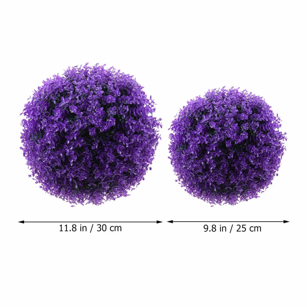 Hemobllo Mantenimiento de Bolas Topiarias 2 Piezas de Eucalipto Artificial Colgantes de Plástico Púrpura para Decoración de Fiestas y Uso en Exteriores