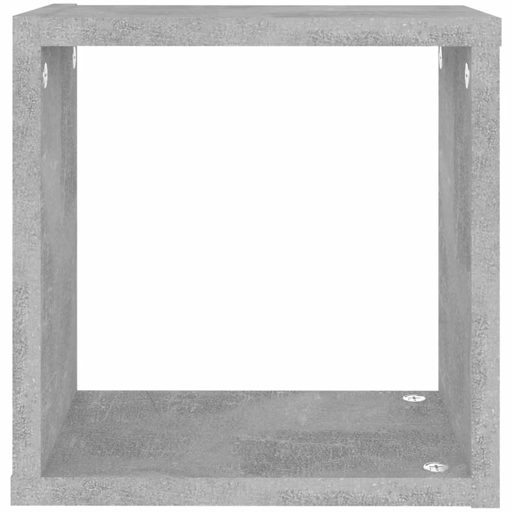 vidaXL Estante Cubo Pared Colgante 6x Gris Hormigón 26x15x26 cm