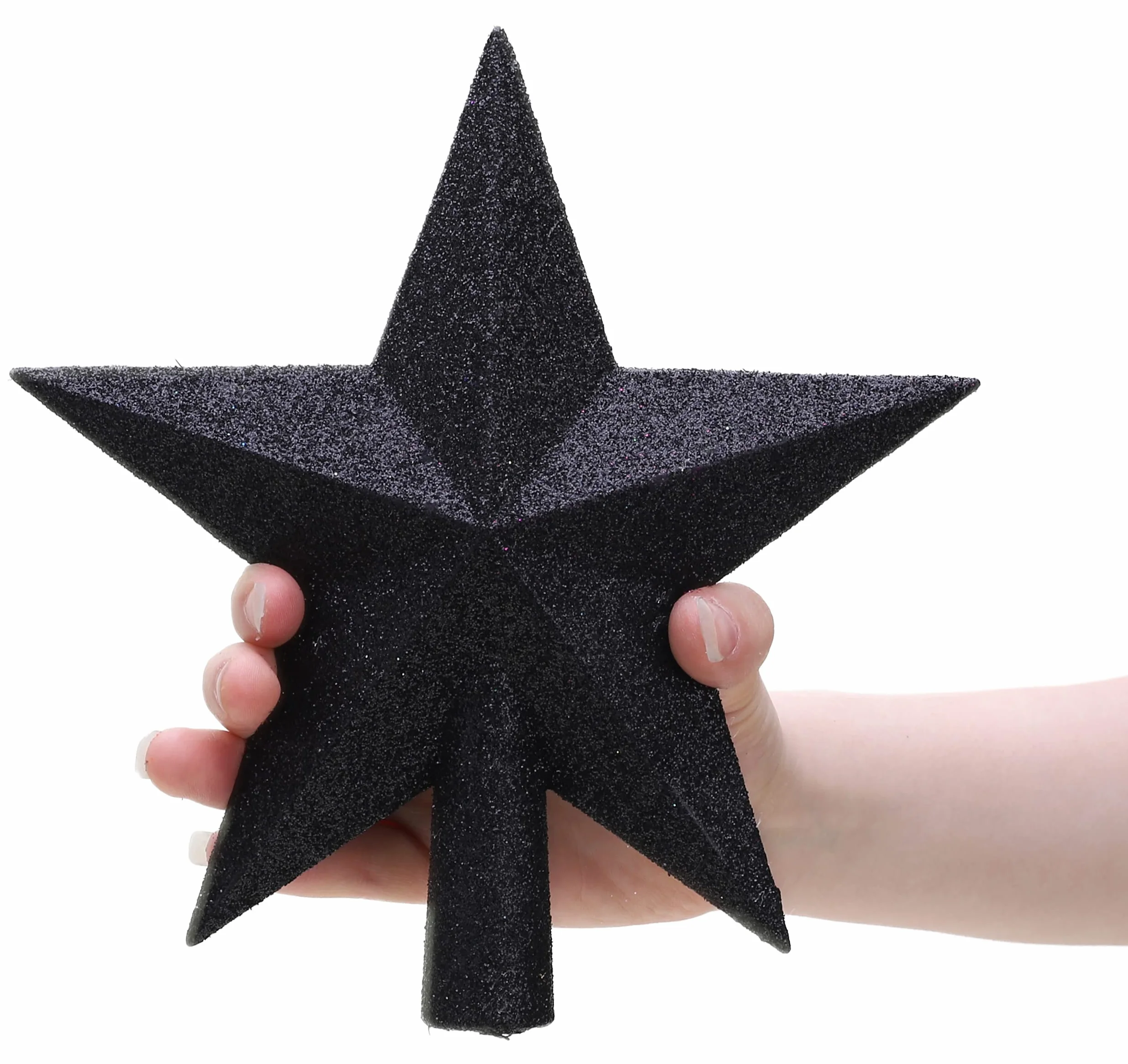 Christmas Concepts 20cm Glitter Tree Topper Czarny Adorno Punta Árbol Navidad