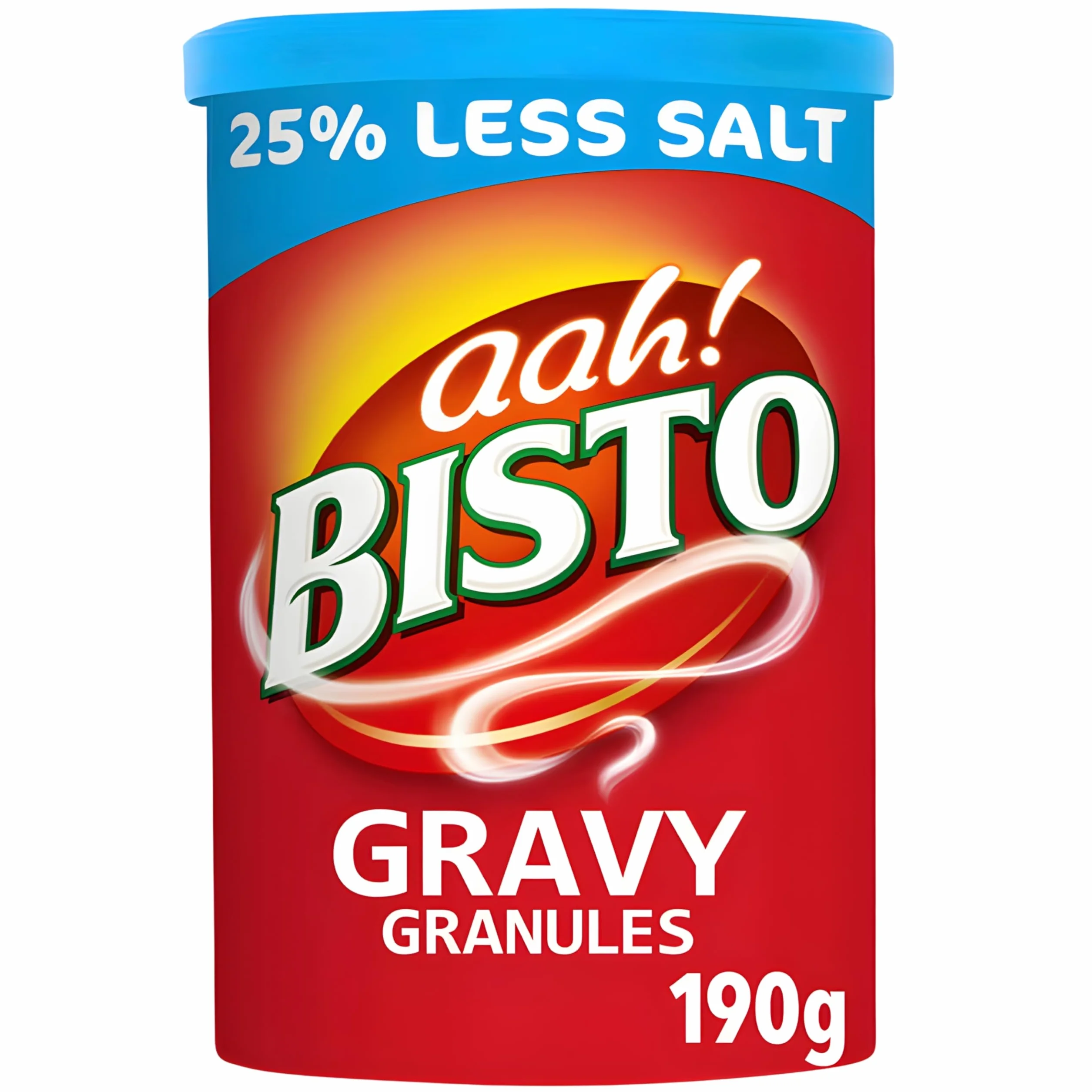 Bisto Gravy Granules 25% Less Salt 190g Salsa Inglesa Instantánea Tradicional para Carne y Asados