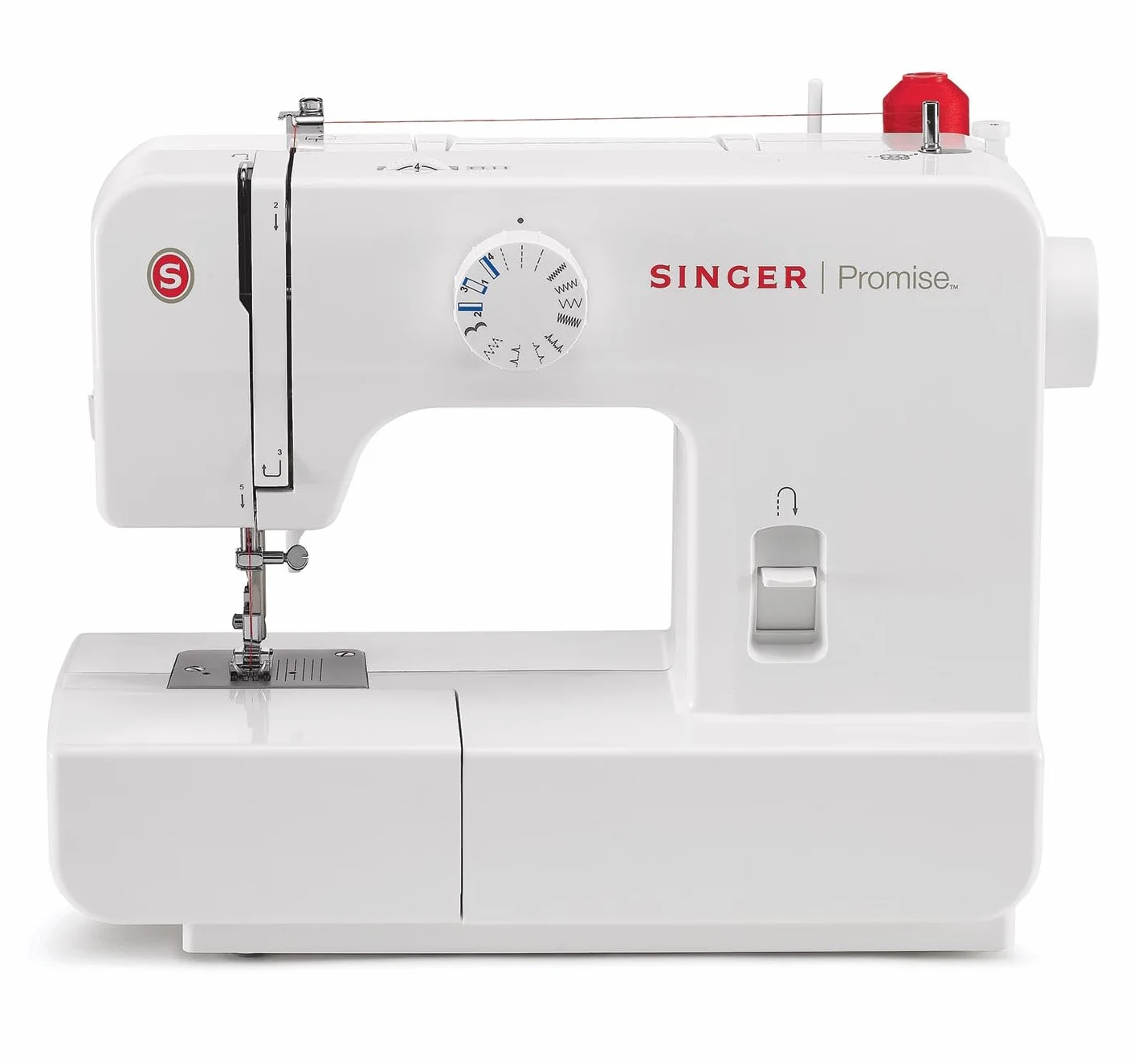 Singer 1408 Maquina De Coser Mecanica - 14 Operaciones de Costura, Brazalete Libre, Ojalador Automático de 4 Pasos, Aplicación de Botones y Cremalleras, Maquina de Coser Profesional
