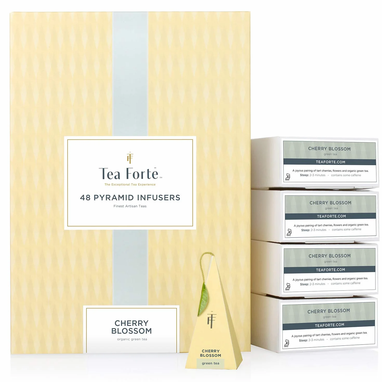 TEA Fortè Box 40 Piramidi Cherry Blossom Té Verde Fiori di Ciliegio