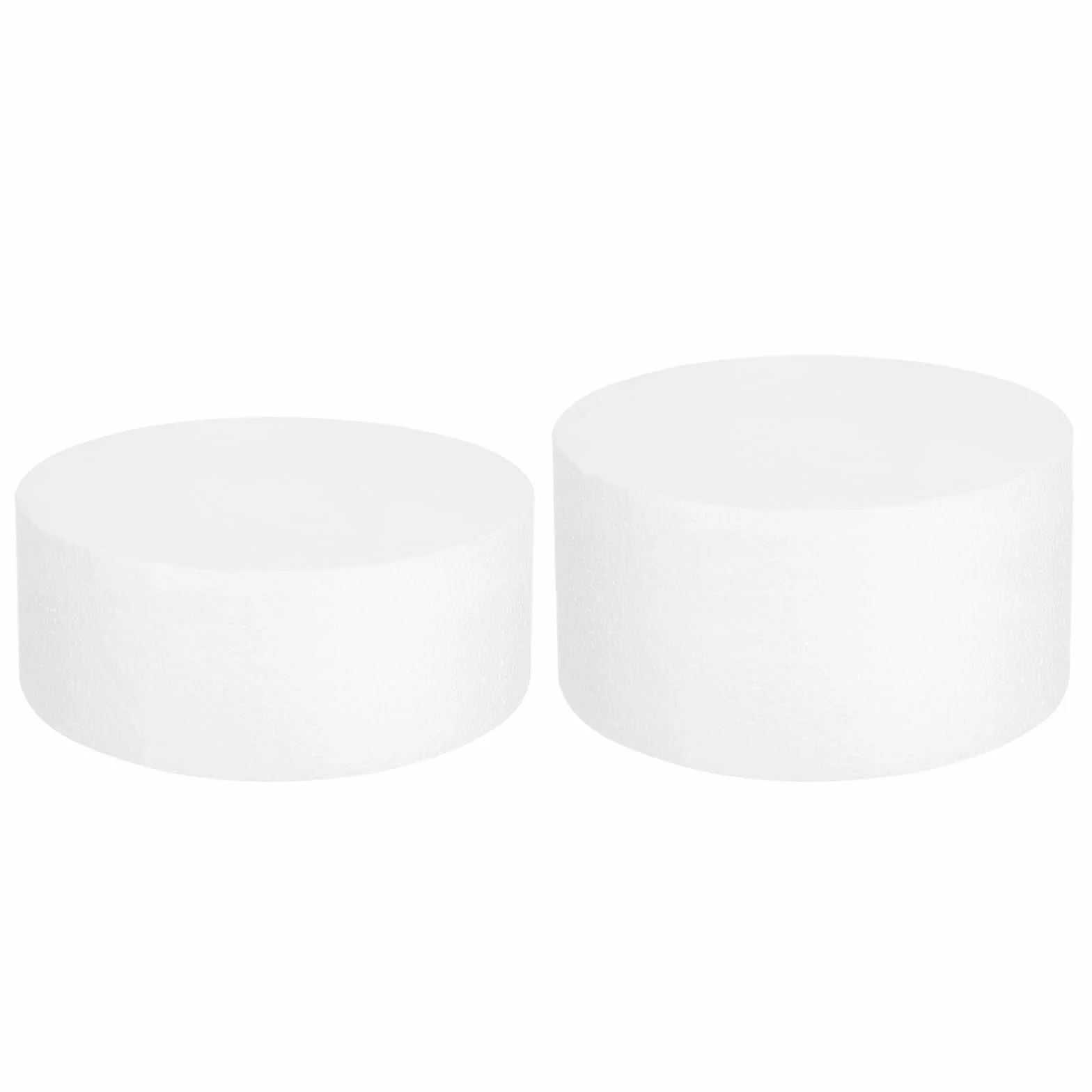 QUARKZMAN Dummies De Tarta De UMA Redondos 8"x 3" 8"x 4" Blancos para Decoración De Bodas Cumpleaños Fiestas Manualidades Y Escaparates 2Pcs