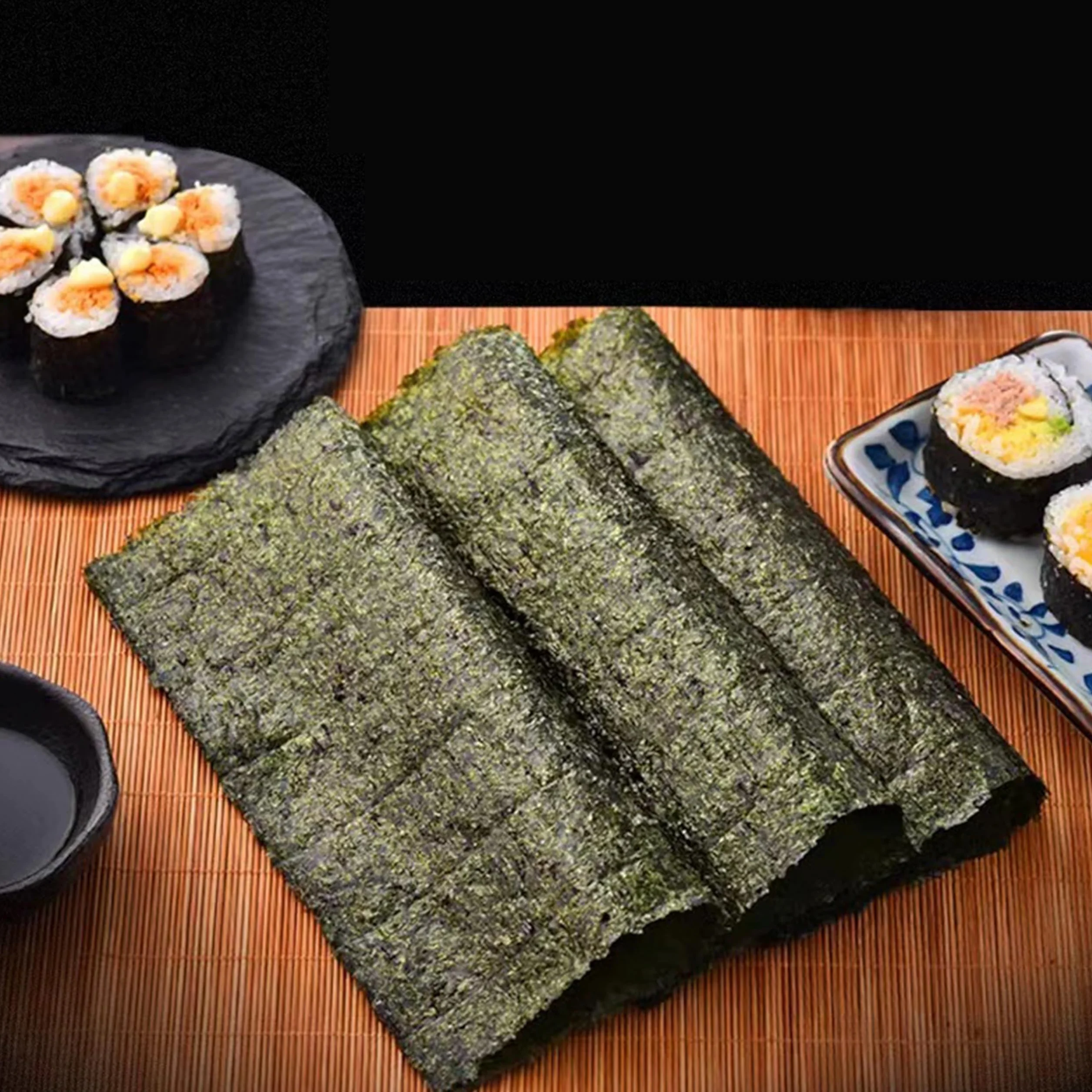 Alga Nori seca para sushi japonés Gold 50 hojas