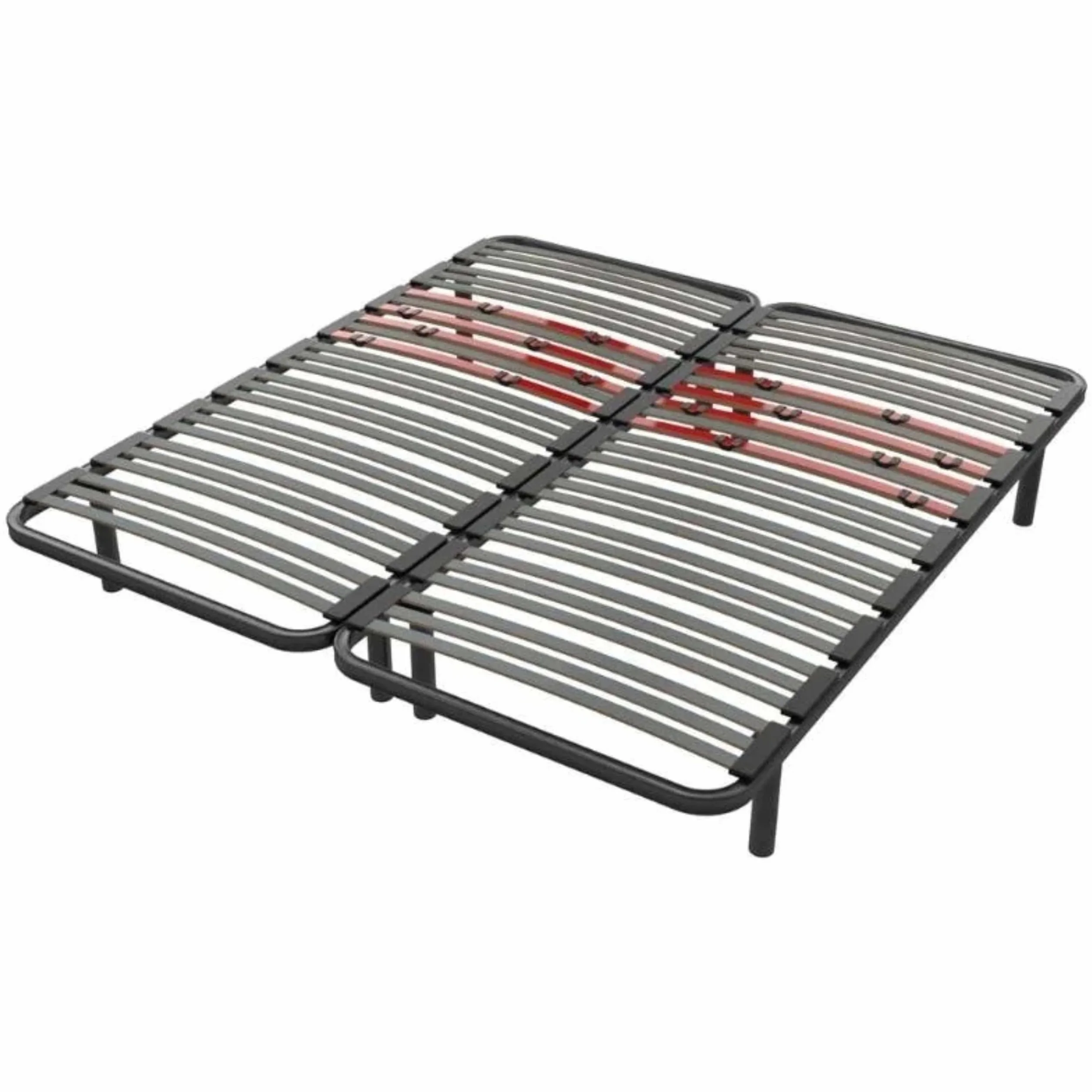 Miroytengo Somier XL 160x190 cm multiláminas Tubo 40x30 mm láminas de Haya con Pletina de Unión y 8 Patas