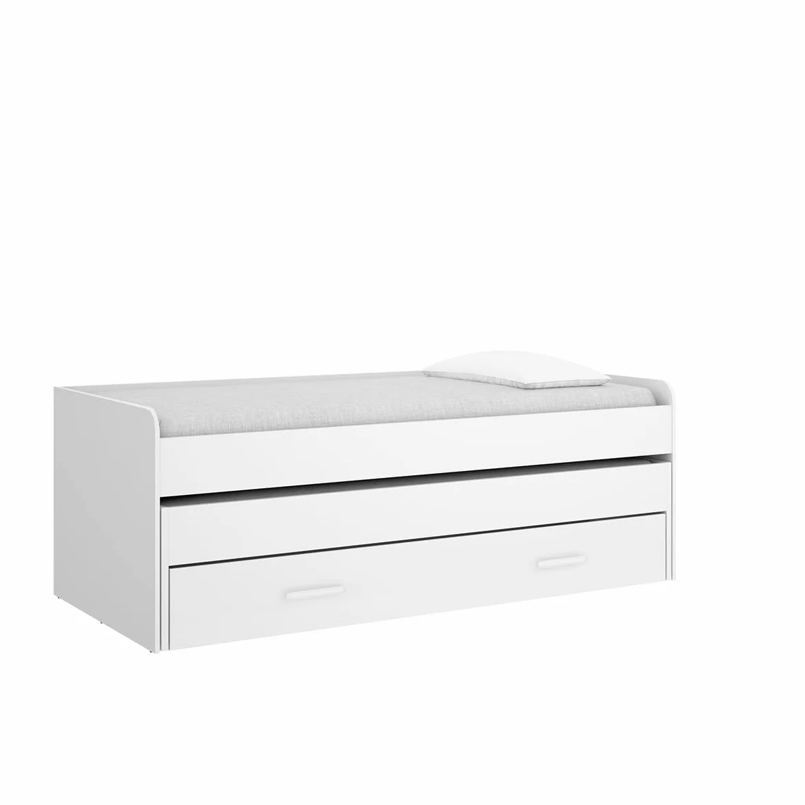 DEKIT Grupo RIMOBEL - Cama COMPACTA 190X90 - PEMA - - Blanco - 70x200x98cm