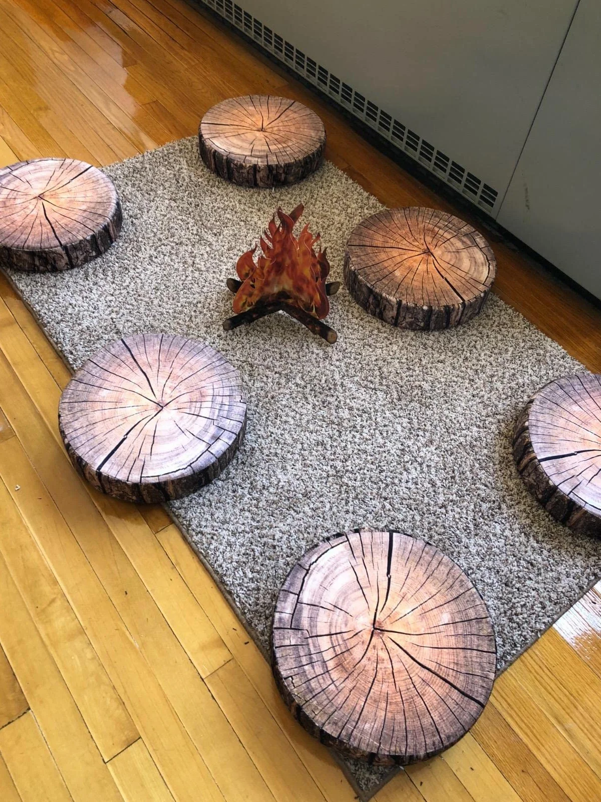 HYSEAS Almohada de Espuma cómoda con impresión Digital 3D para decoración del hogar, tocón Gris Oscuro