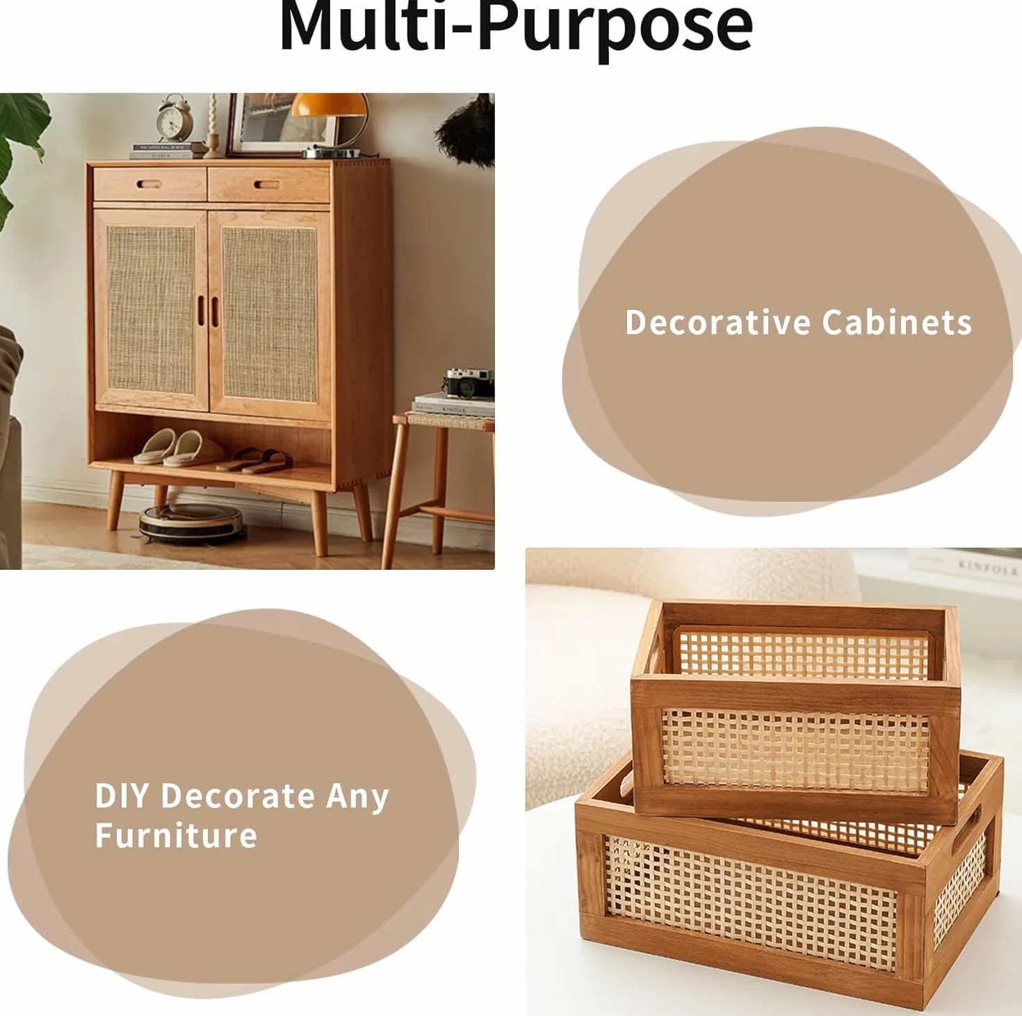 HEYOUTH Rollo de Mimbre Natural,Correas de Caña Natural,Trenza vienesa,Rejilla Mimbre,para Proyectos de Caning,Caña de Malla Abierta Tejida para Muebles, Sillas, Armarios, Techos(40cm x 2 m)
